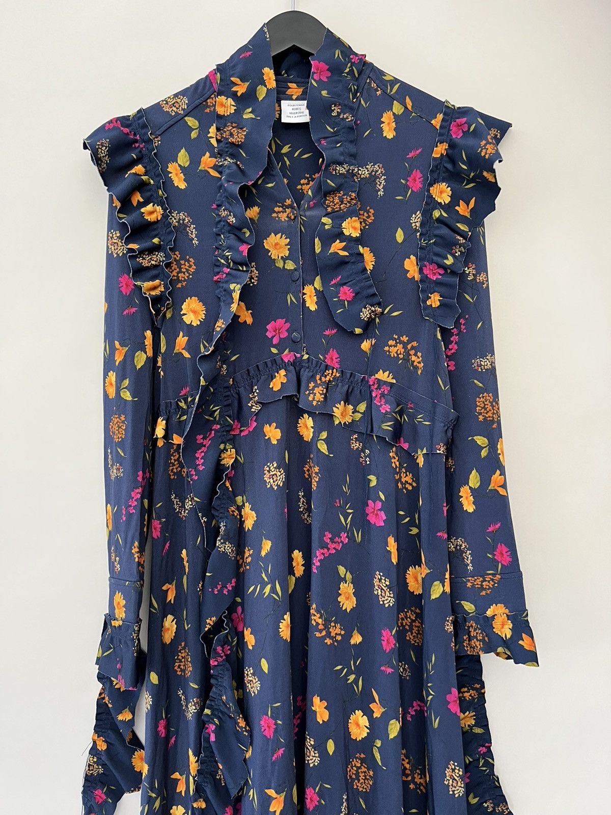 Vetements 🔥RUNWAY🔥 Vetements Fall 2016 Blue Floral Jersey Dress Size M / US 6-8 / IT 42-44 - 3 Thumbnail