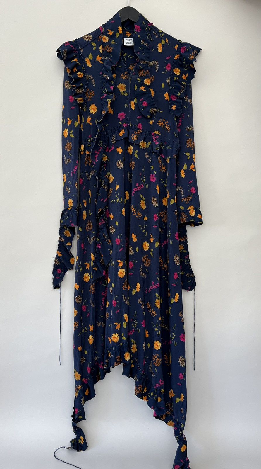 Vetements 🔥RUNWAY🔥 Vetements Fall 2016 Blue Floral Jersey Dress Size M / US 6-8 / IT 42-44 - 5 Thumbnail
