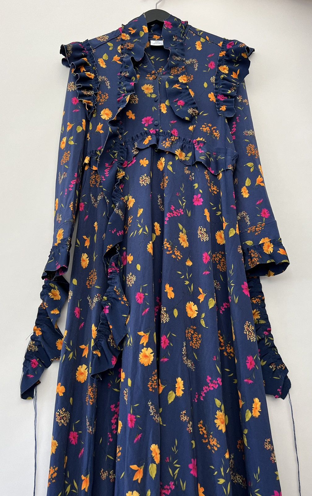 Vetements 🔥RUNWAY🔥 Vetements Fall 2016 Blue Floral Jersey Dress Size M / US 6-8 / IT 42-44 - 4 Thumbnail
