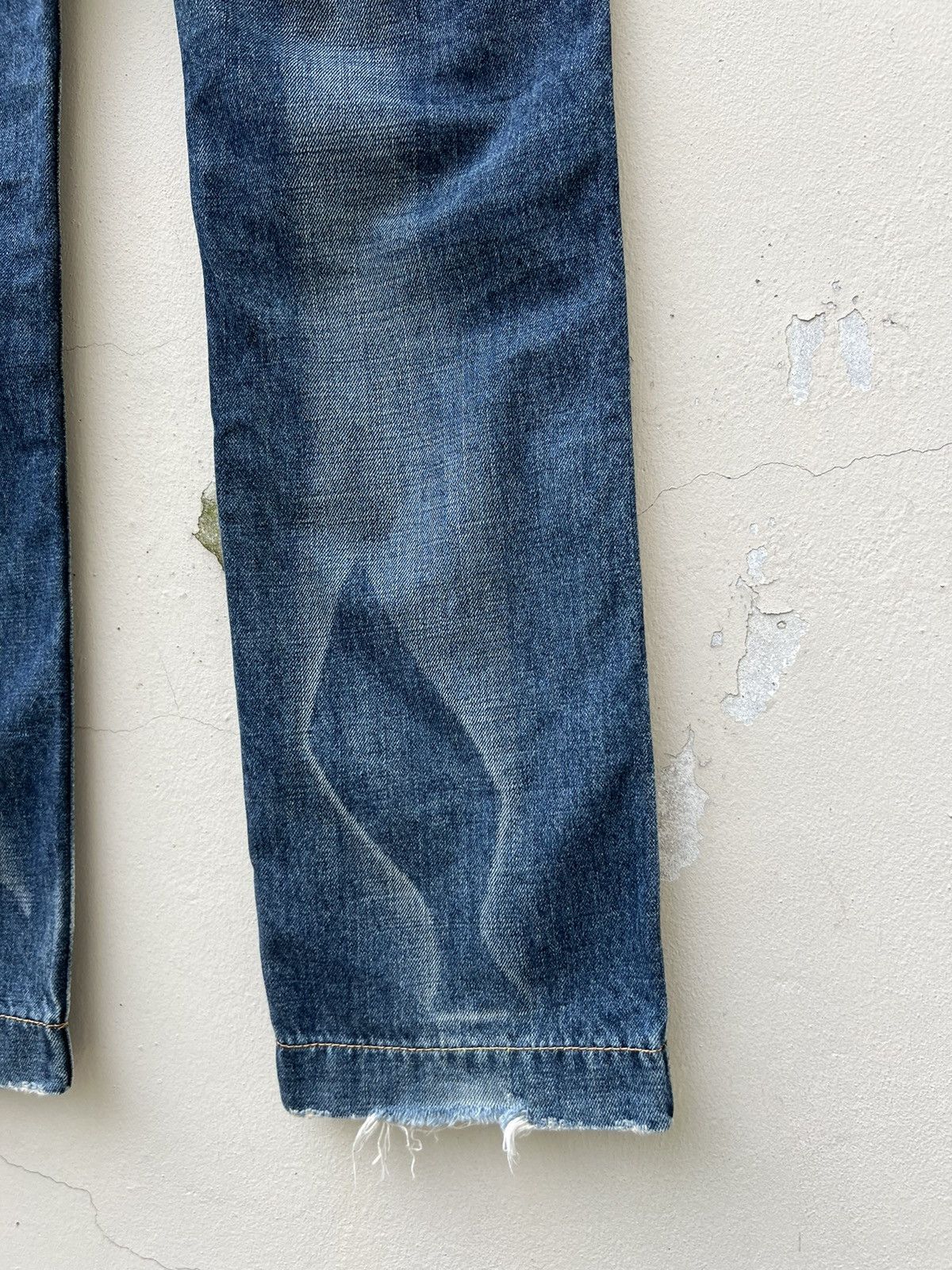 Shellac Vintage Acoustic Japan Fade Blue Denim Flare Jeans Bush Pant Size US 32 / EU 48 - 22 Thumbnail