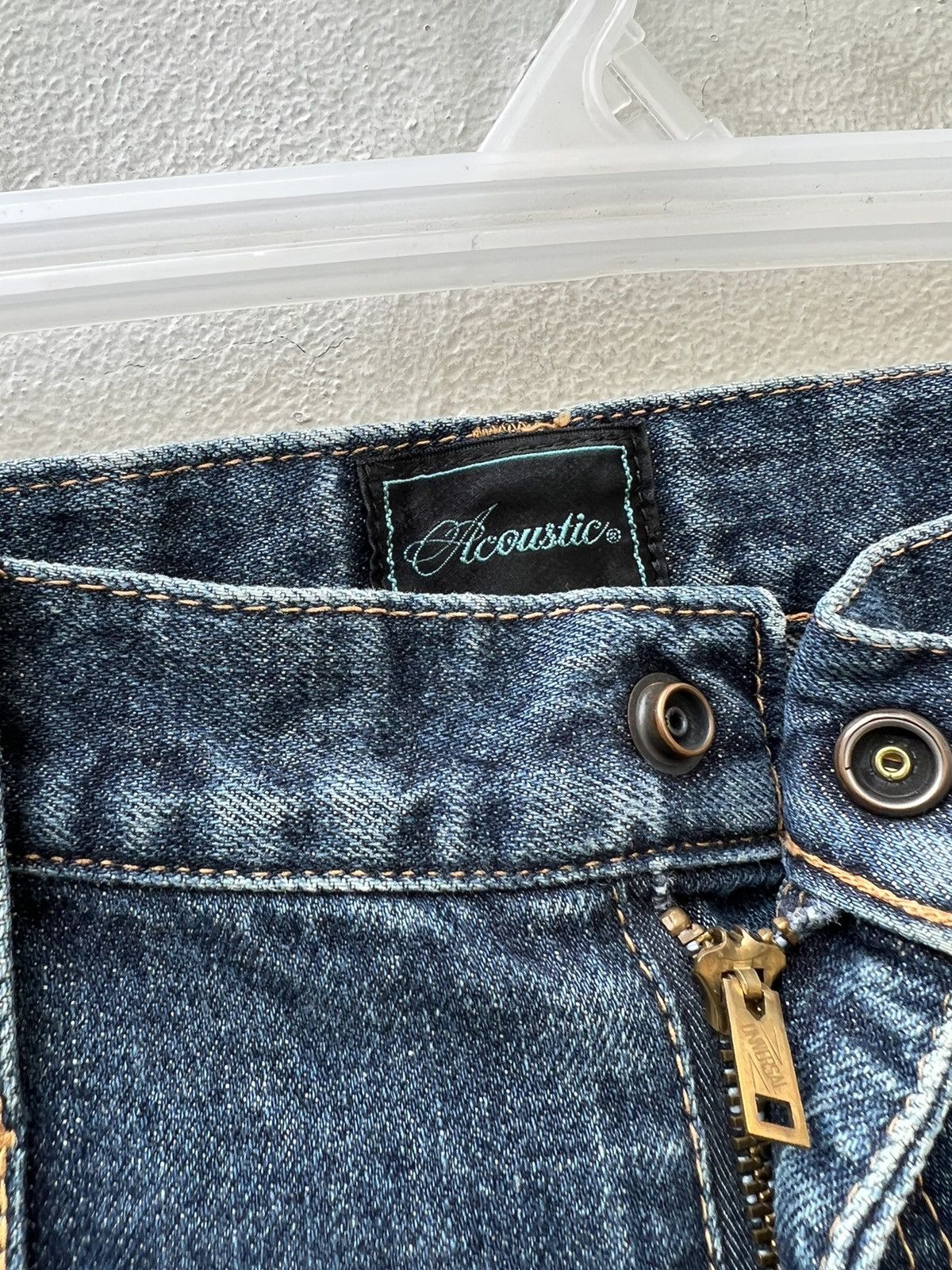Shellac Vintage Acoustic Japan Fade Blue Denim Flare Jeans Bush Pant Size US 32 / EU 48 - 9 Thumbnail