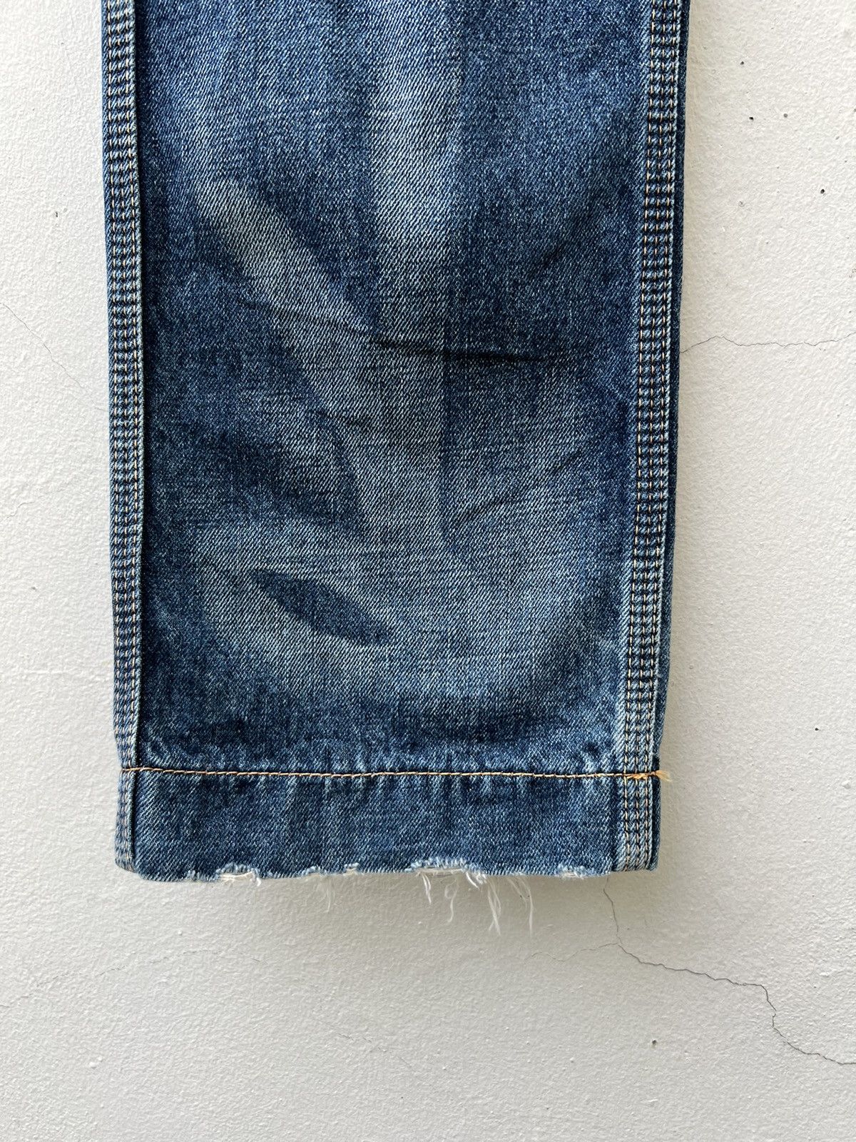 Shellac Vintage Acoustic Japan Fade Blue Denim Flare Jeans Bush Pant Size US 32 / EU 48 - 13 Thumbnail