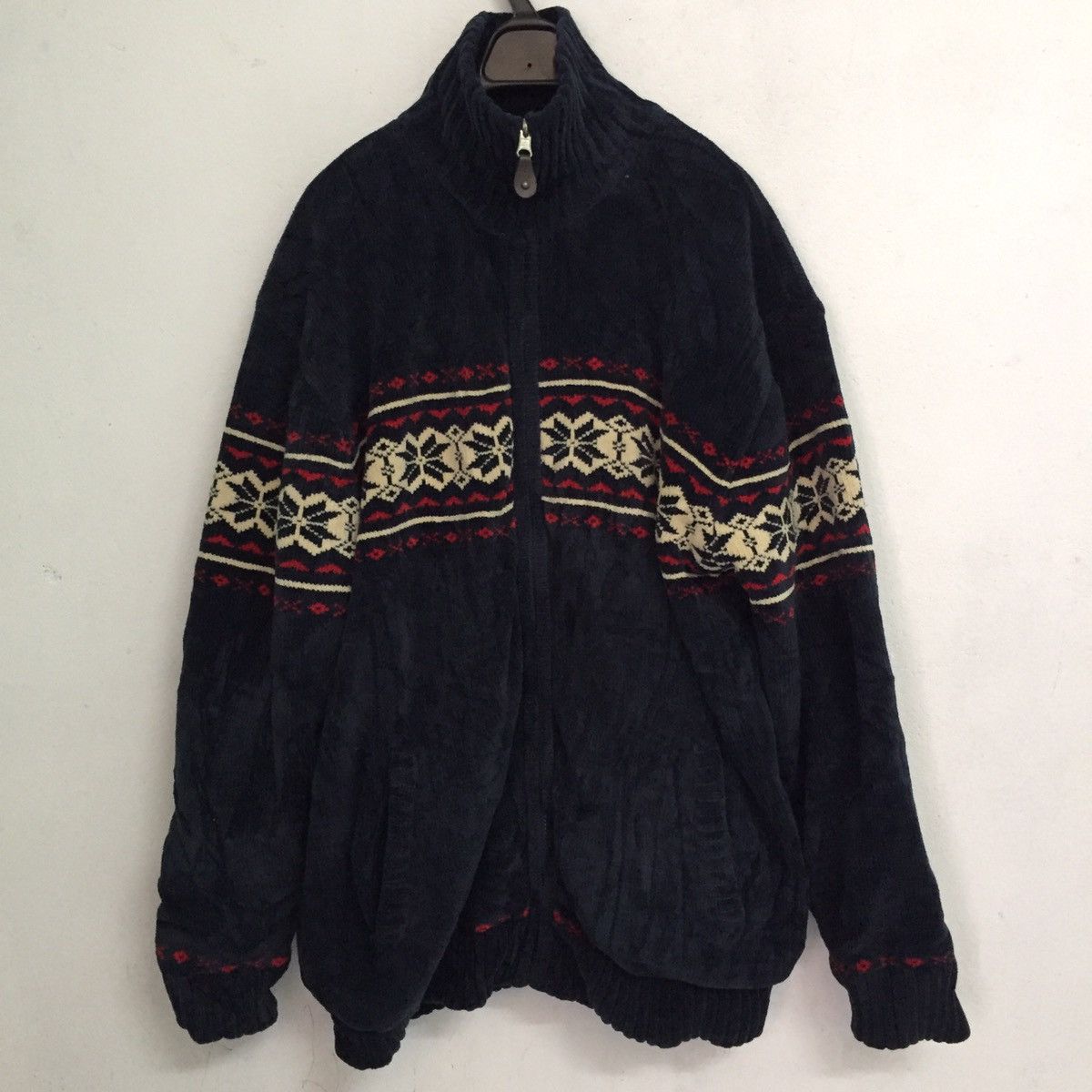Japanese Brand Navajo Style Thick Sweater Zipper Jacket Size US L / EU 52-54 / 3 - 1 Thumbnail