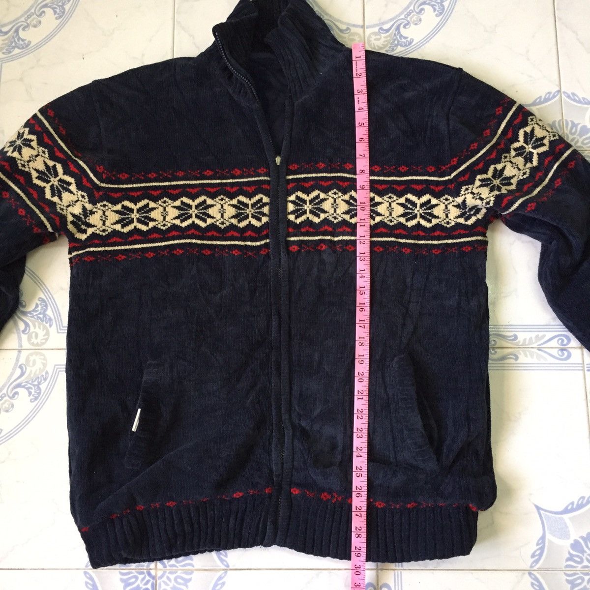 Japanese Brand Navajo Style Thick Sweater Zipper Jacket Size US L / EU 52-54 / 3 - 18 Thumbnail