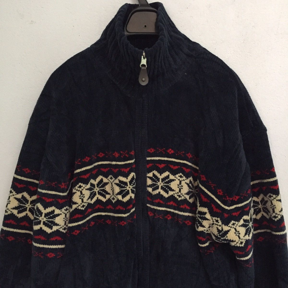 Japanese Brand Navajo Style Thick Sweater Zipper Jacket Size US L / EU 52-54 / 3 - 2 Thumbnail