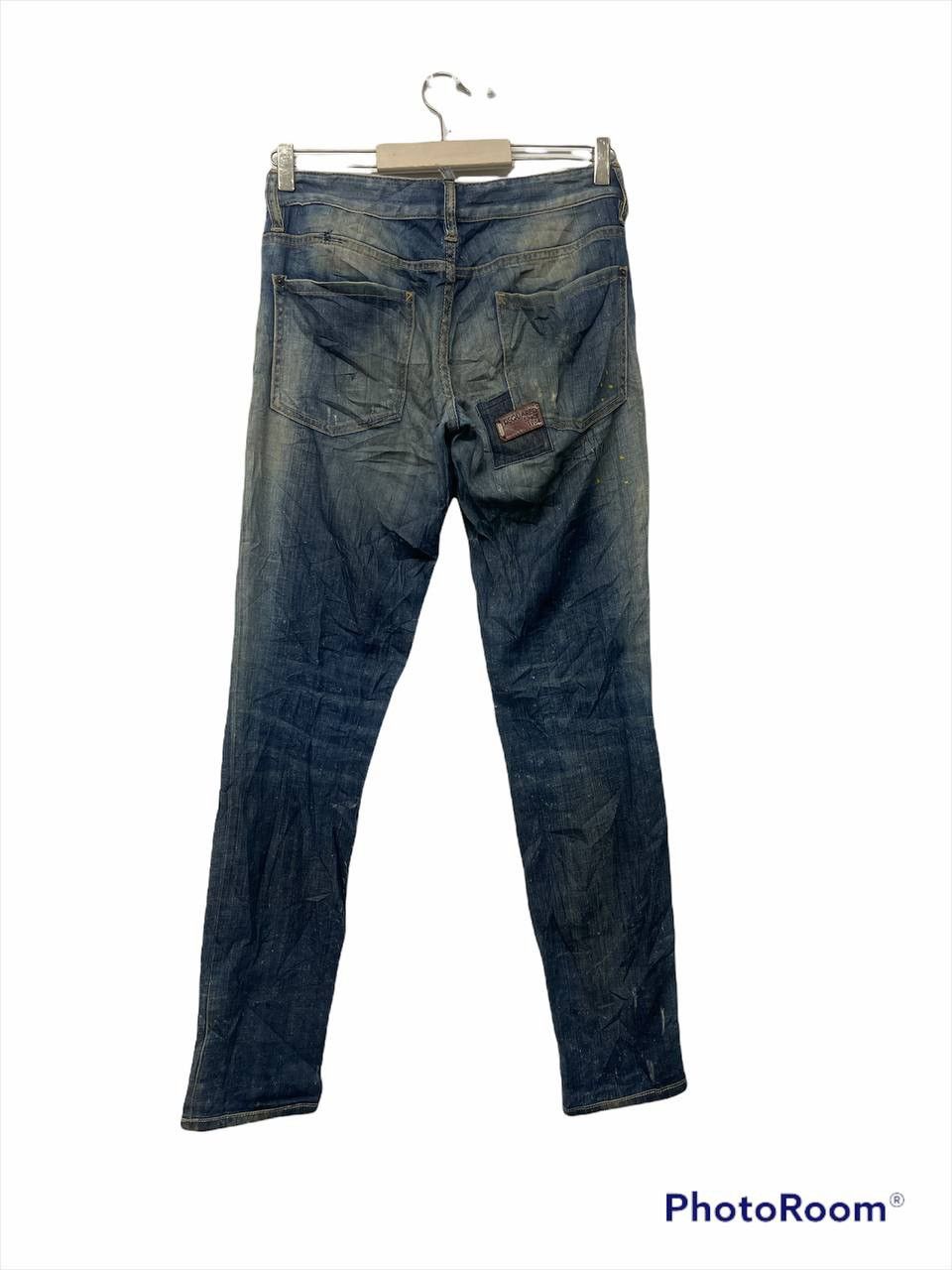 Dsquared2 DSQUARED2 Distressed Denim Patchwork Painted Pants Size US 30 / EU 46 - 6 Thumbnail