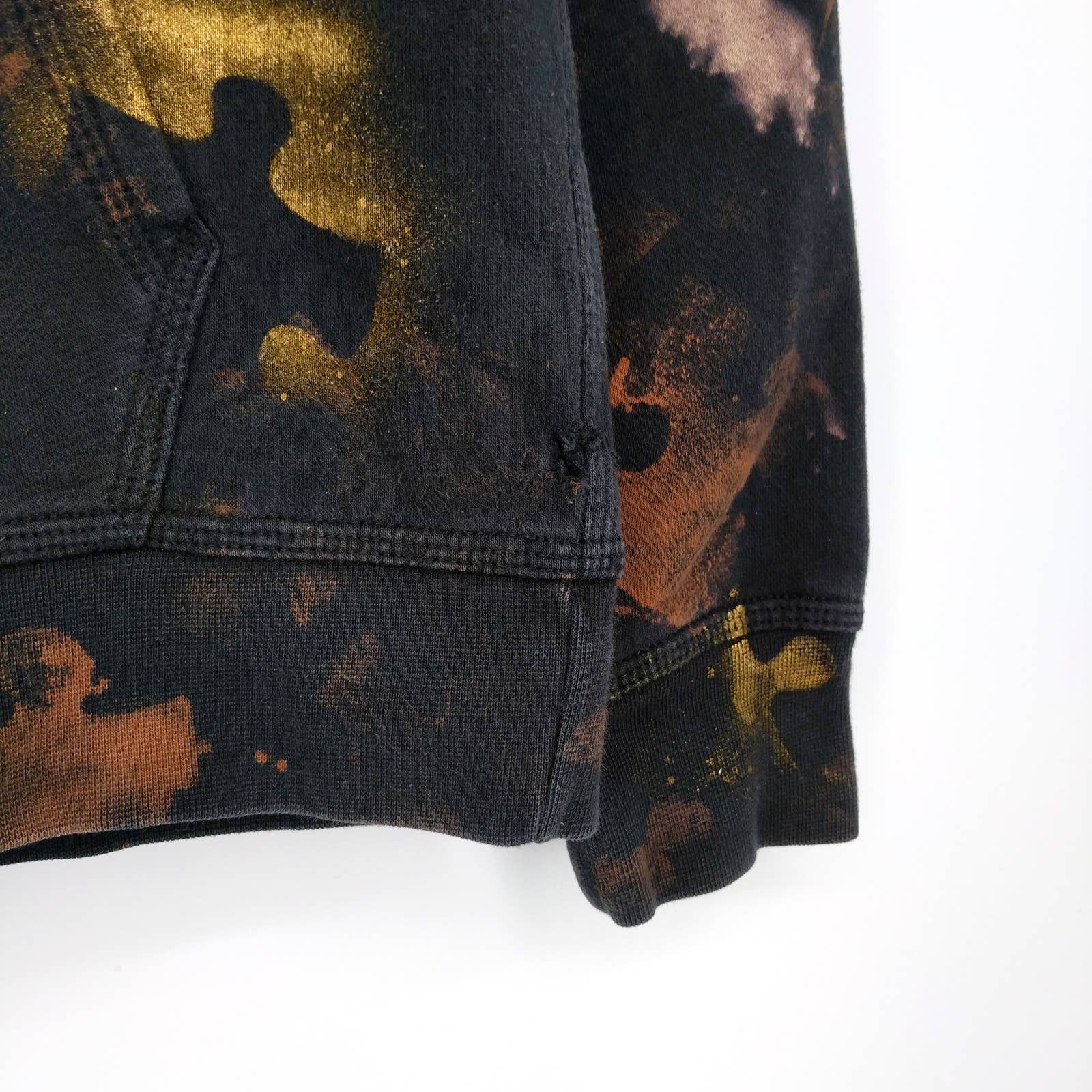 Nike NIKE Custom Painted Puzzle Hoodie Sweatshirt Graffiti M Size US M / EU 48-50 / 2 - 4 Thumbnail
