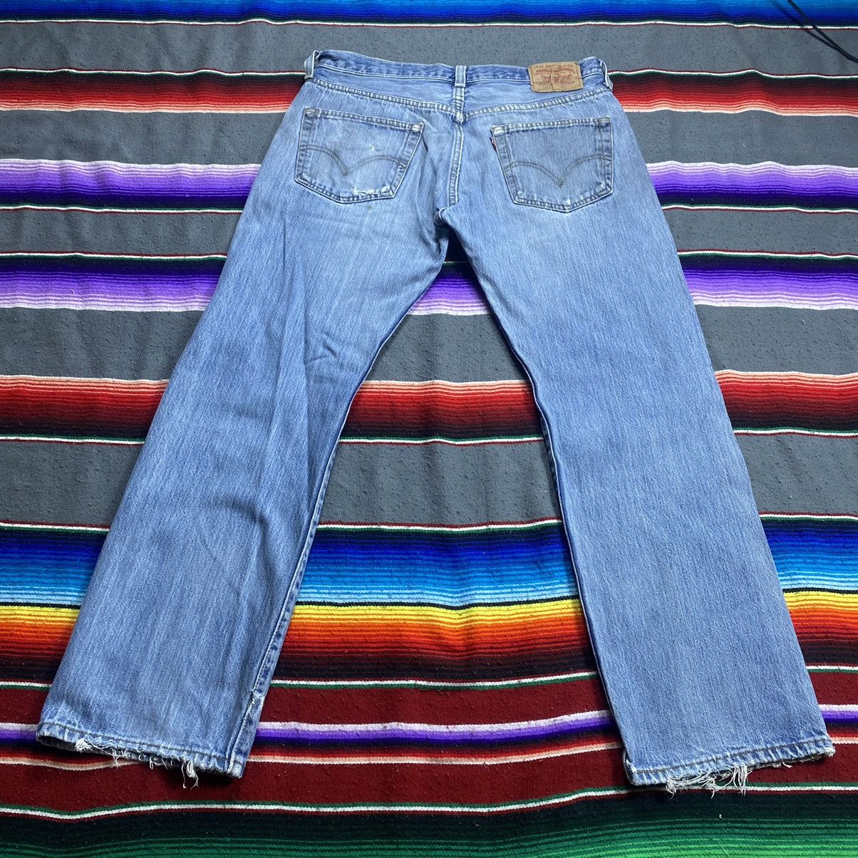 Levi's Vintage Levi’s 501 Distressed Denim 34x29 Size US 34 / EU 50 - 11 Thumbnail