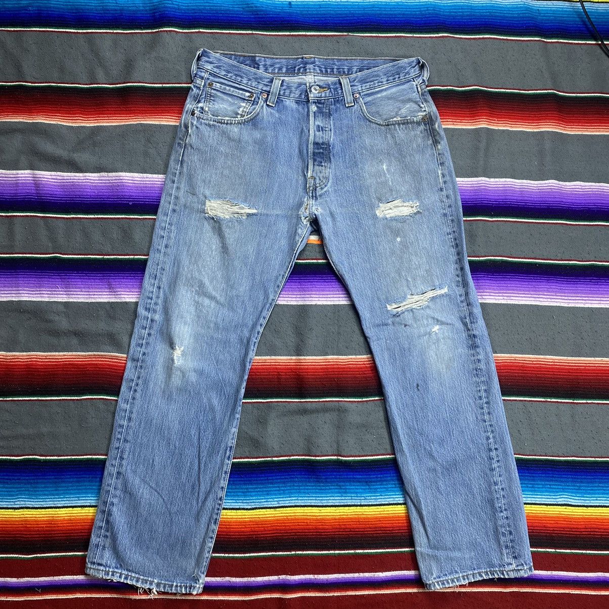 Levi's Vintage Levi’s 501 Distressed Denim 34x29 Size US 34 / EU 50 - 1 Thumbnail