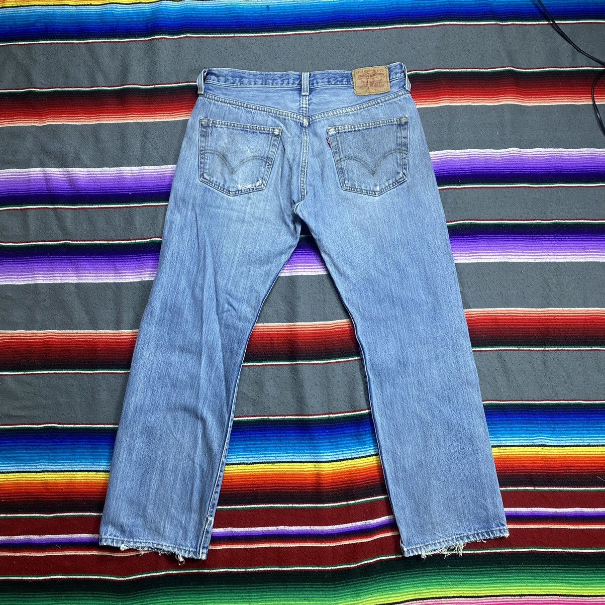 Levi's Vintage Levi’s 501 Distressed Denim 34x29 Size US 34 / EU 50 - 9 Thumbnail