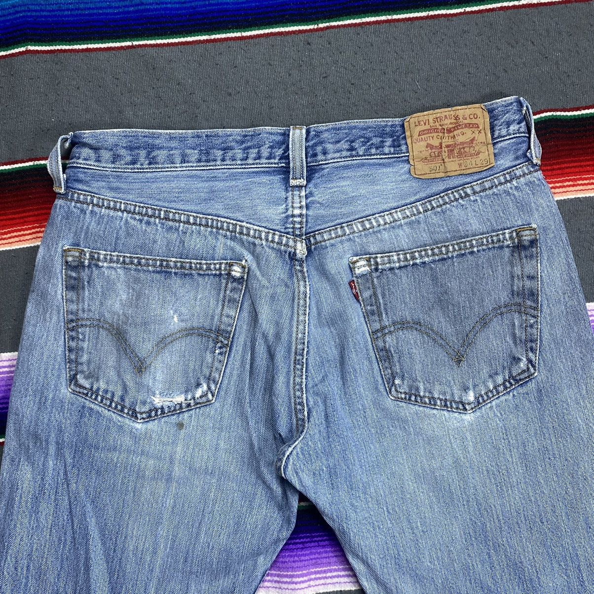 Levi's Vintage Levi’s 501 Distressed Denim 34x29 Size US 34 / EU 50 - 10 Thumbnail