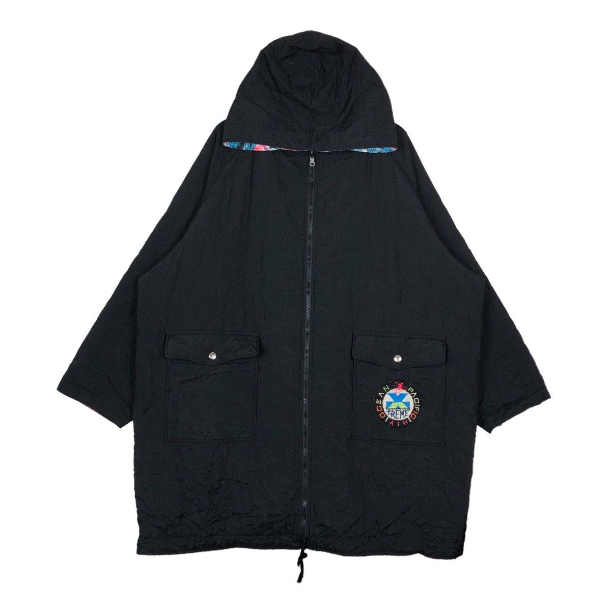 Designer Vintage Ocean Pacific Extreme Air Zipper Reversible Hoodie Size US L / EU 52-54 / 3 - 7 Thumbnail