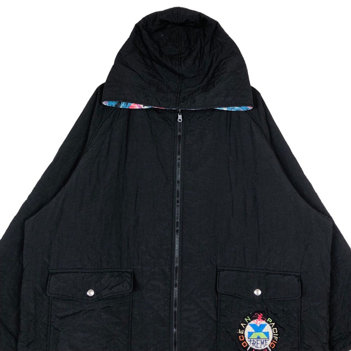Designer Vintage Ocean Pacific Extreme Air Zipper Reversible Hoodie Size US L / EU 52-54 / 3 - 8 Thumbnail