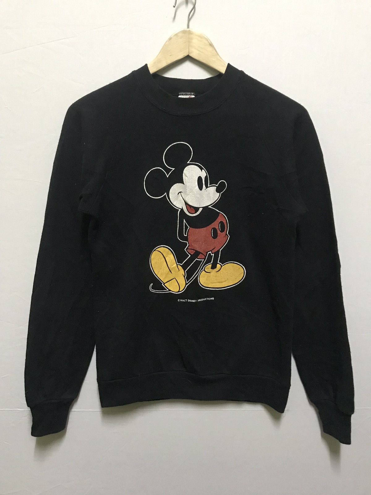image of Vintage 90’S Disney Mickey Sweatshirt Jerzees Made In Usa in Black, Men's (Size Small)