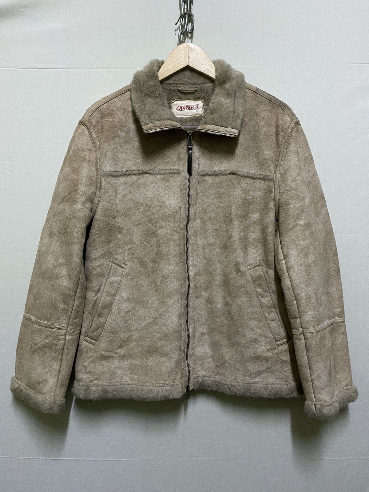 Vintage Vintage Carter's B-3 Shearling Fur Jacket Size US M / EU 48-50 / 2 - 1 Thumbnail
