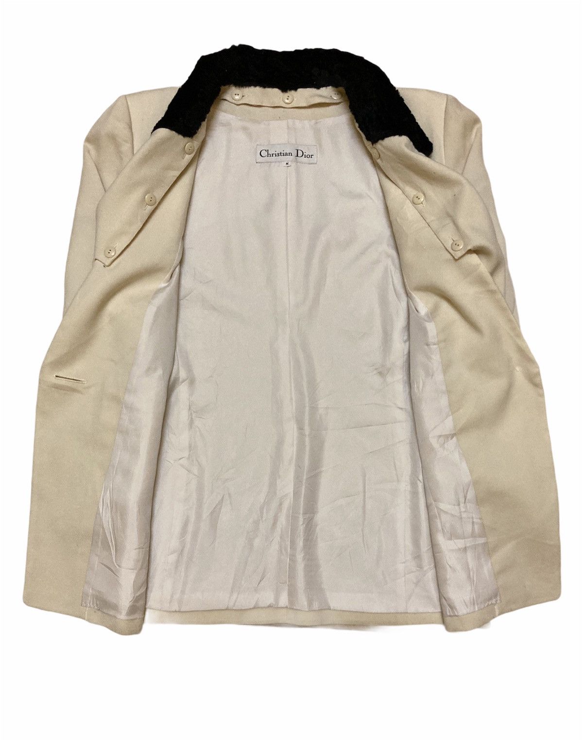 Christian Dior Monsieur × Designer Christian Dior with Fury Neck Light Jacket Size M / US 6-8 / IT 42-44 - 4 Thumbnail