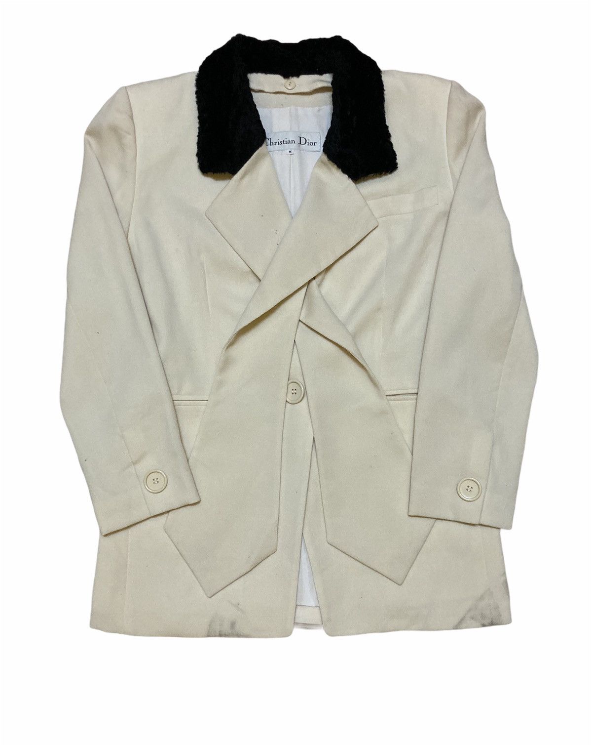 Christian Dior Monsieur × Designer Christian Dior with Fury Neck Light Jacket Size M / US 6-8 / IT 42-44 - 1 Thumbnail