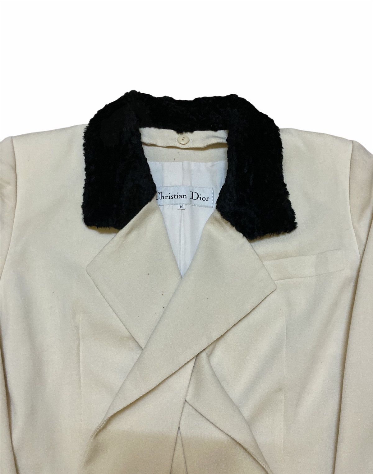 Christian Dior Monsieur × Designer Christian Dior with Fury Neck Light Jacket Size M / US 6-8 / IT 42-44 - 2 Thumbnail