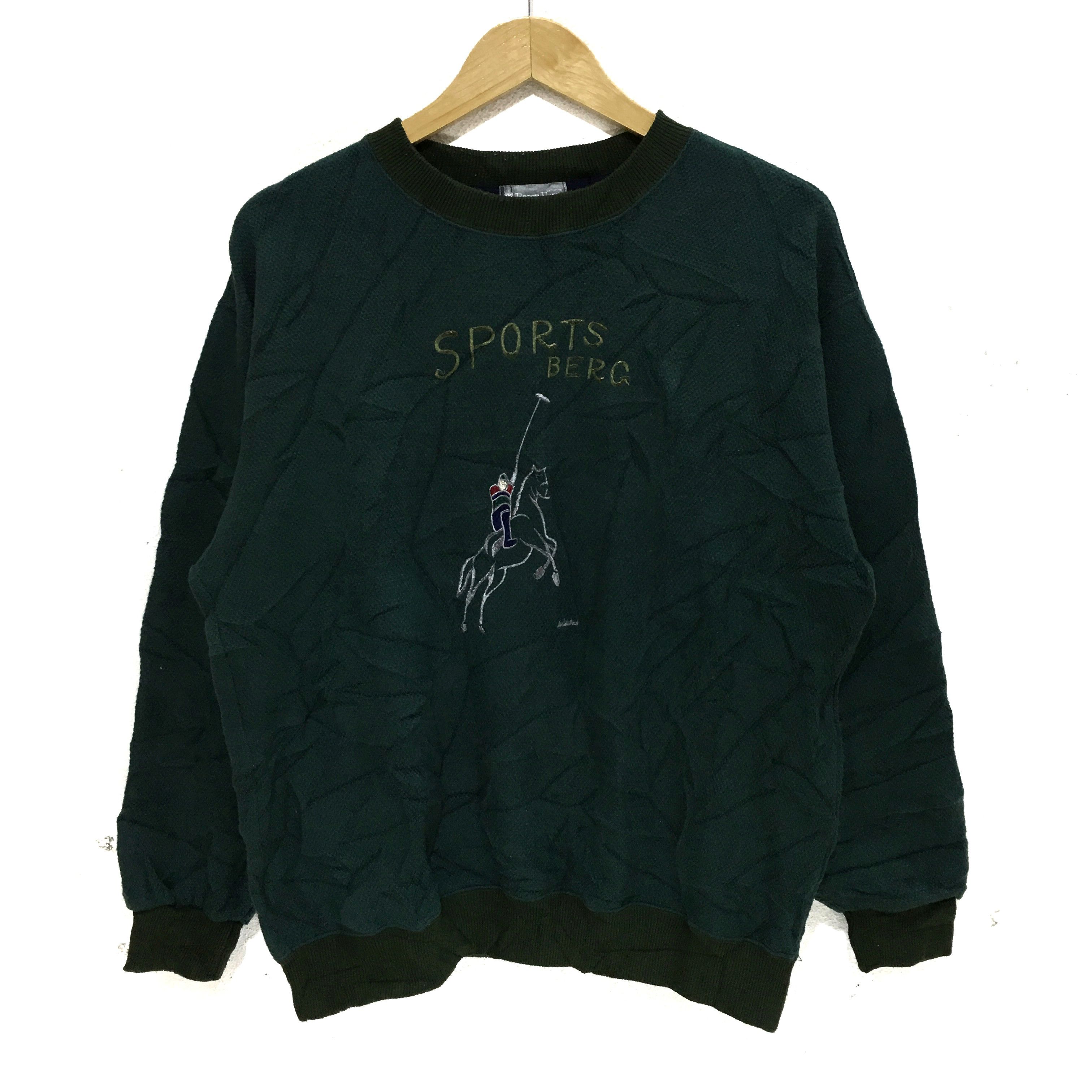 Vtg ROSEN BERG JAPAN Knit House Polo Pony Master Sweatshirt