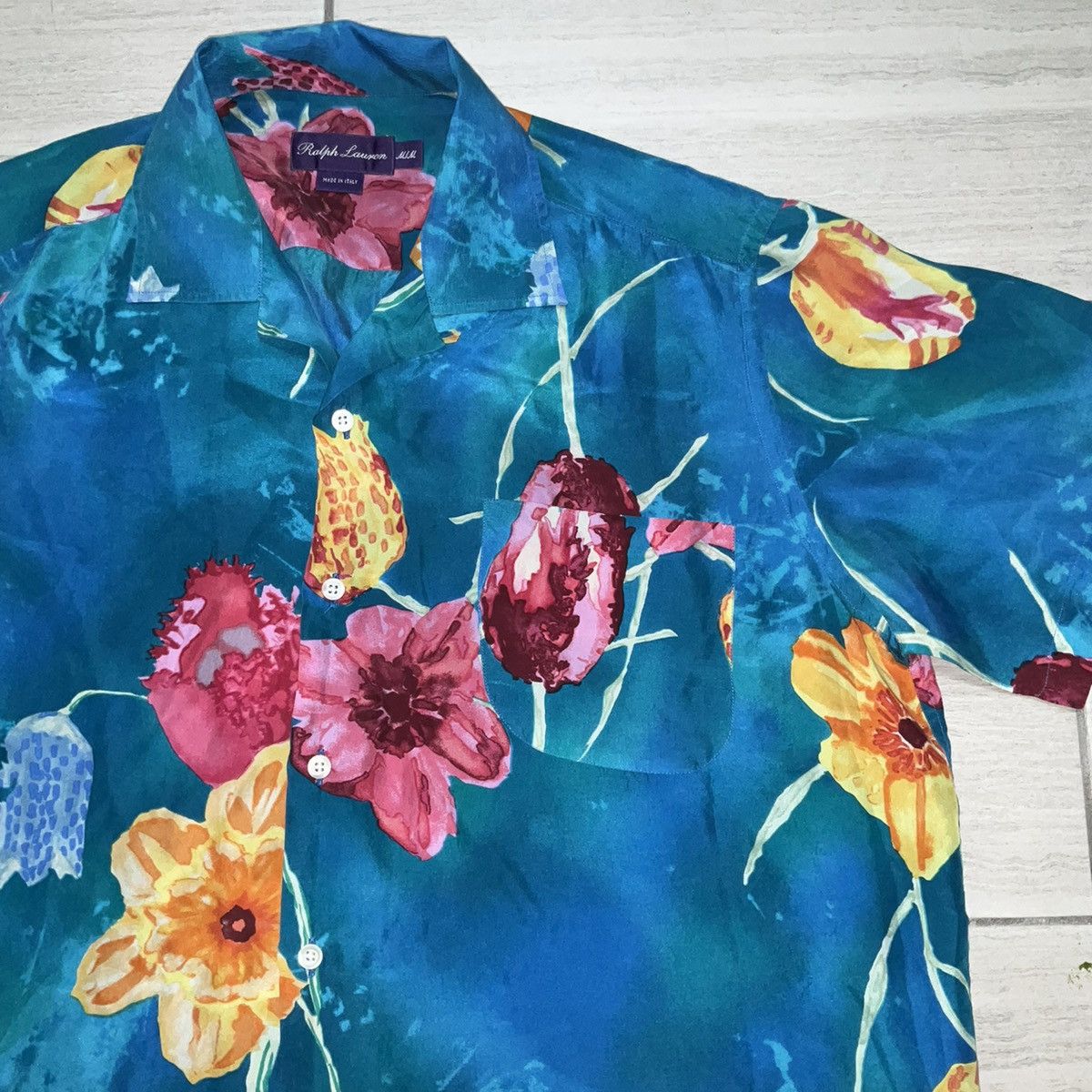 Polo Ralph Lauren × Ralph Lauren Purple Label Ralph Lauren Purple Label 100% Silk Polo Button Up Size US M / EU 48-50 / 2 - 3 Thumbnail