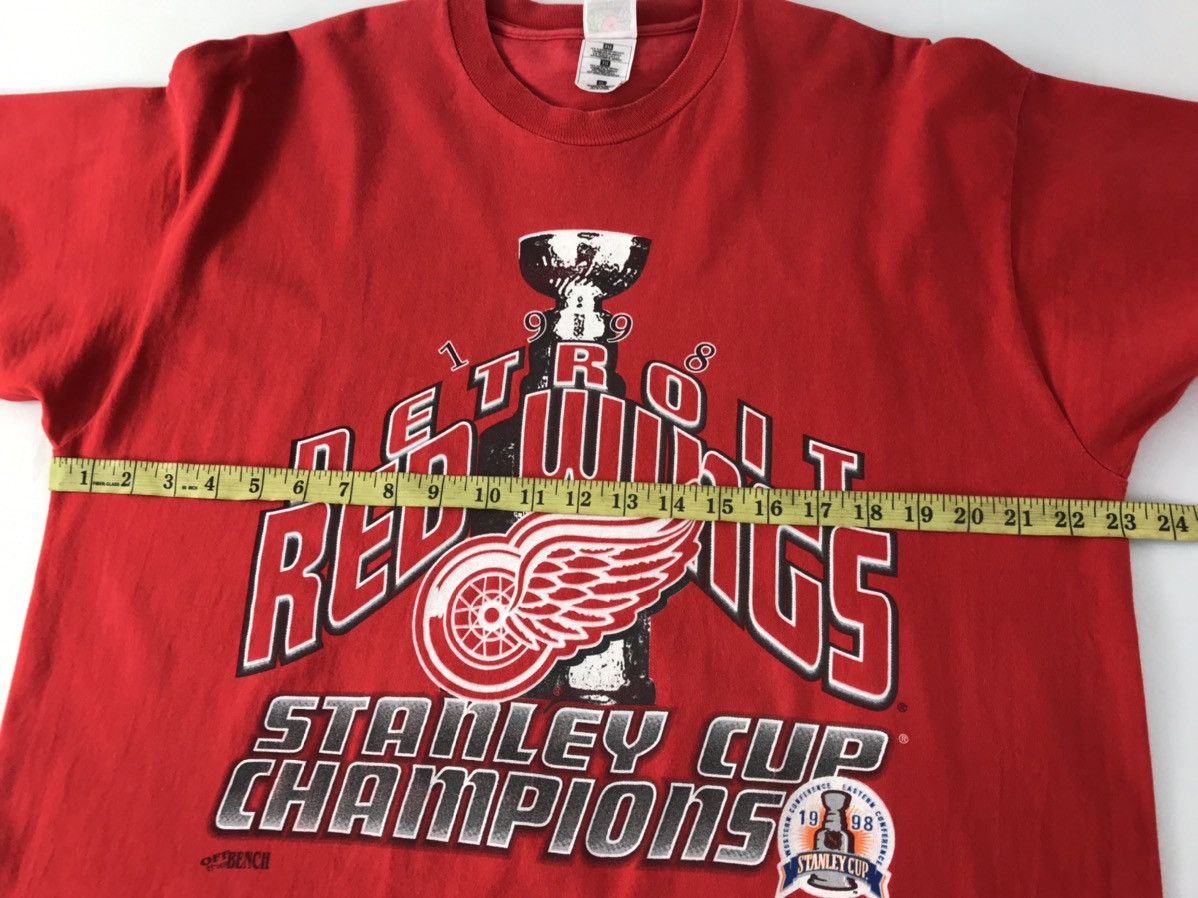Fruit Of The Loom × Red Wing × Vintage Vintage 1998 Detroit Red Wings Stanley Cup Champions Tee Size US XL / EU 56 / 4 - 8 Thumbnail
