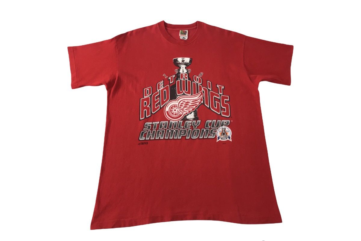 Fruit Of The Loom × Red Wing × Vintage Vintage 1998 Detroit Red Wings Stanley Cup Champions Tee Size US XL / EU 56 / 4 - 1 Thumbnail