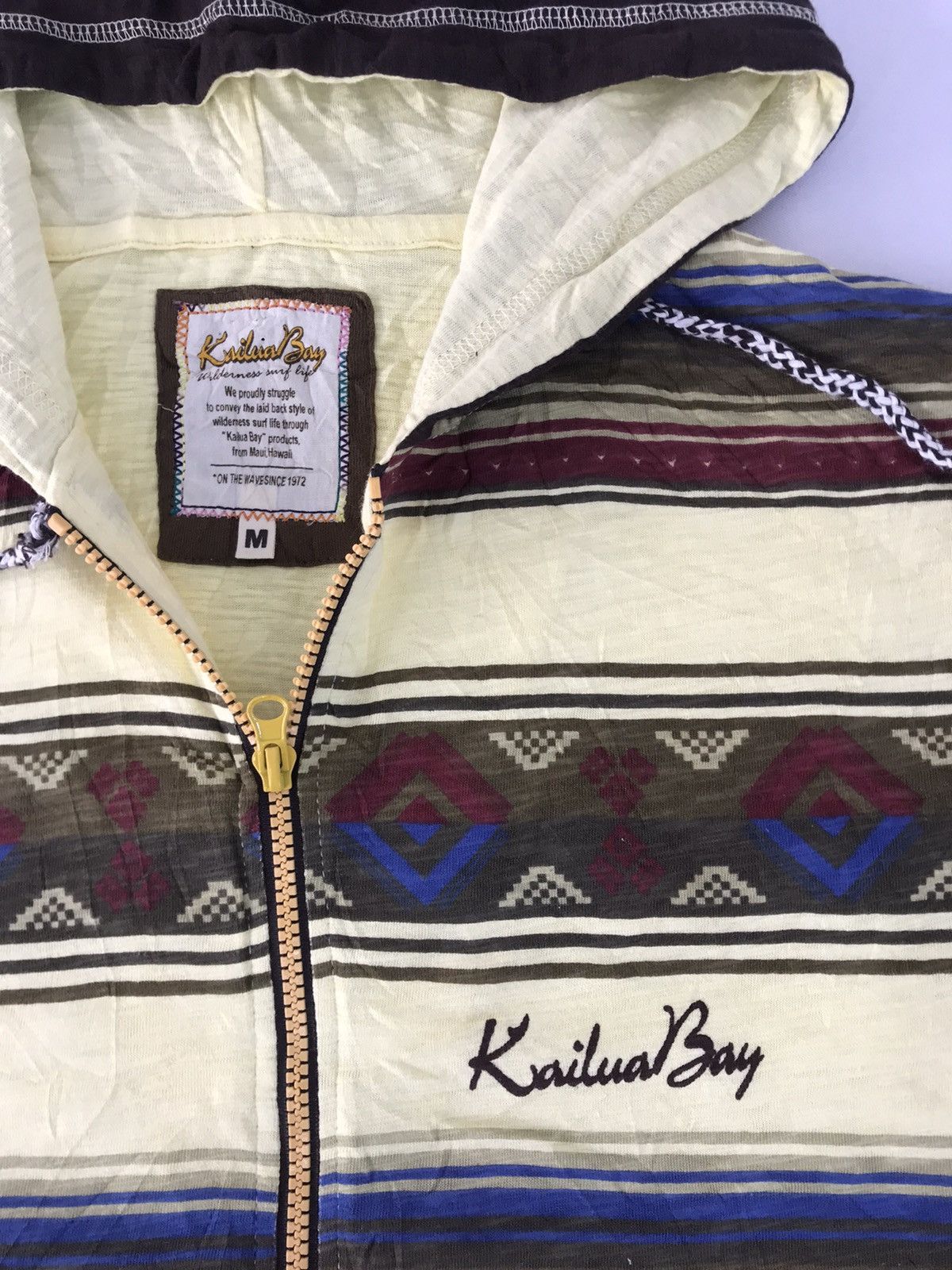 Grailed Kailua Bay Maui Hawaii Hoodies Zipper Striped Block Size M / US 6-8 / IT 42-44 - 2 Thumbnail