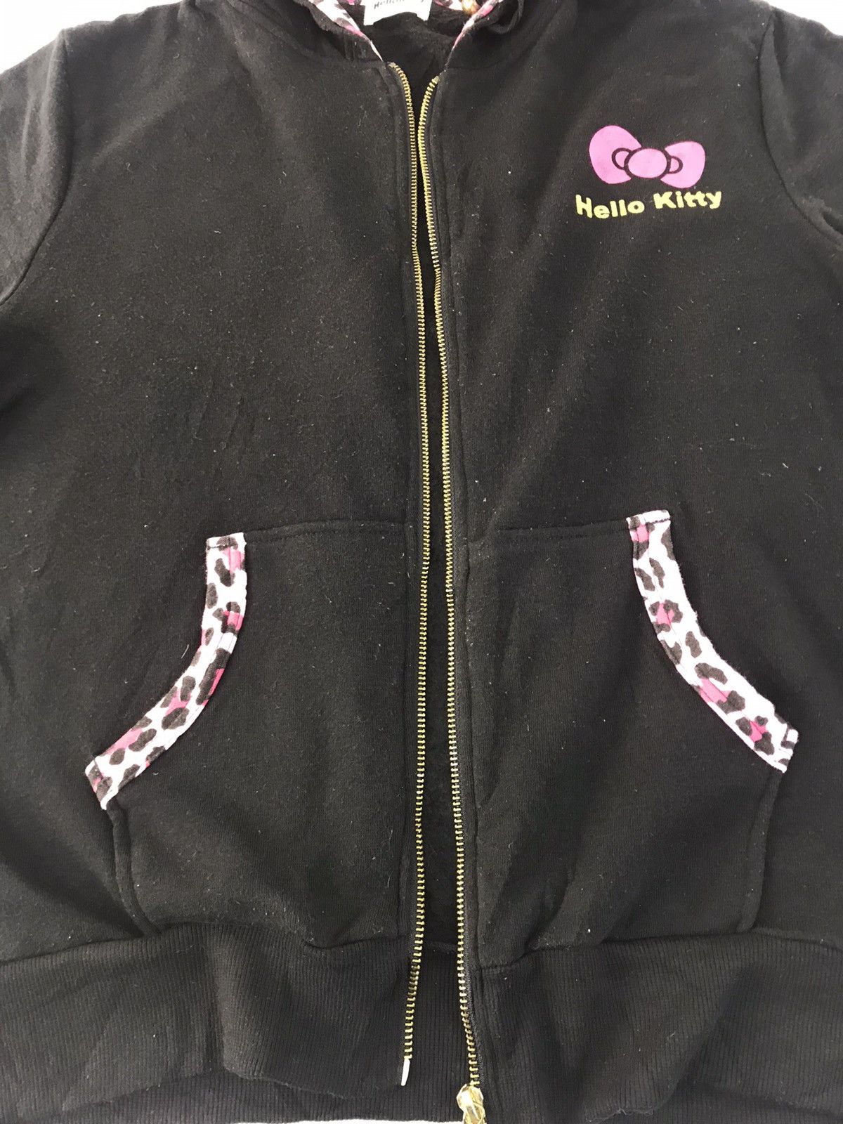 Grailed Hello Kitty Hoodie Zip Up Big Logo Cheetah Inner Size M / US 6-8 / IT 42-44 - 4 Thumbnail
