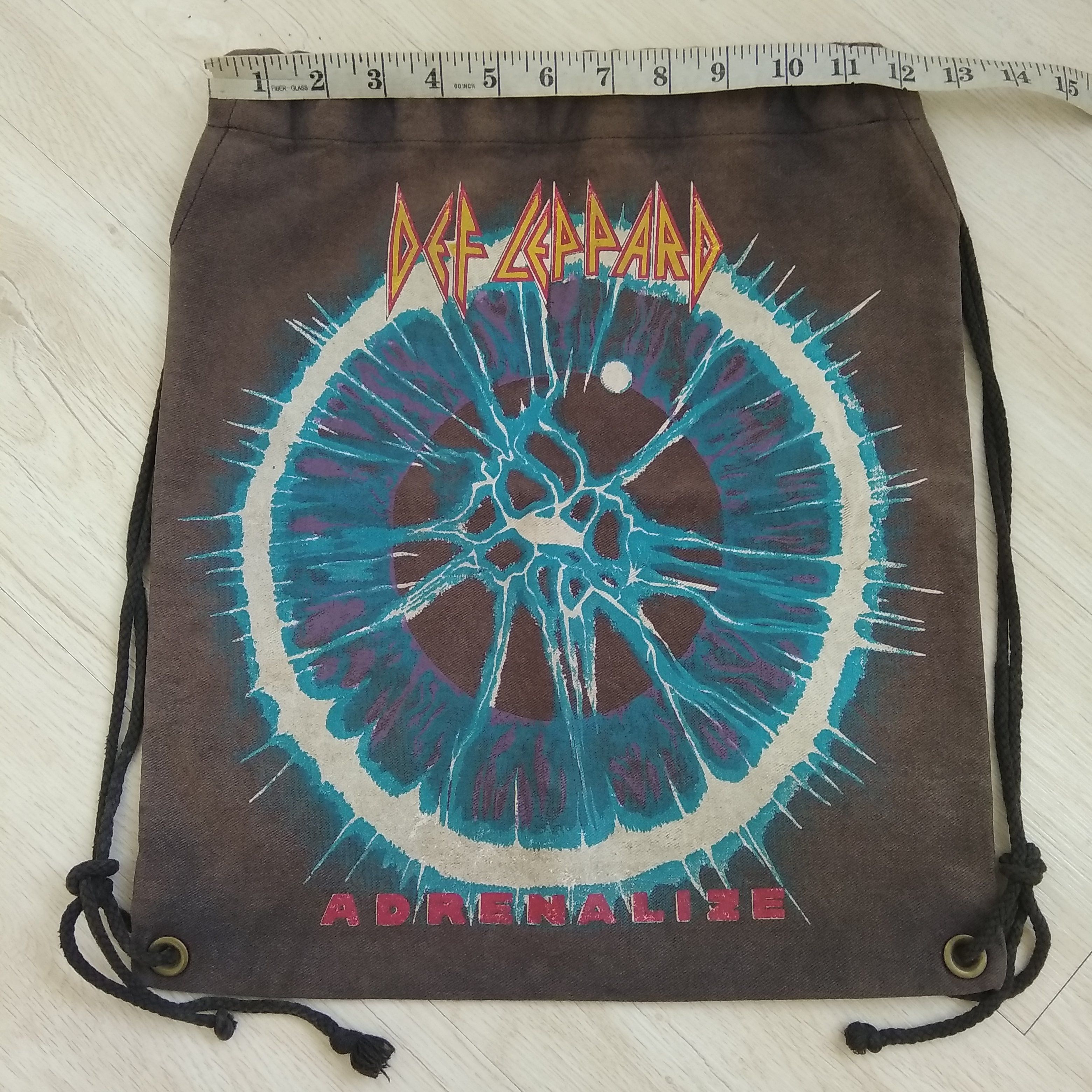 Arts & Science Drawstring Bag Def Leppard album Adrenalize Very Rare Design Size ONE SIZE - 4 Thumbnail
