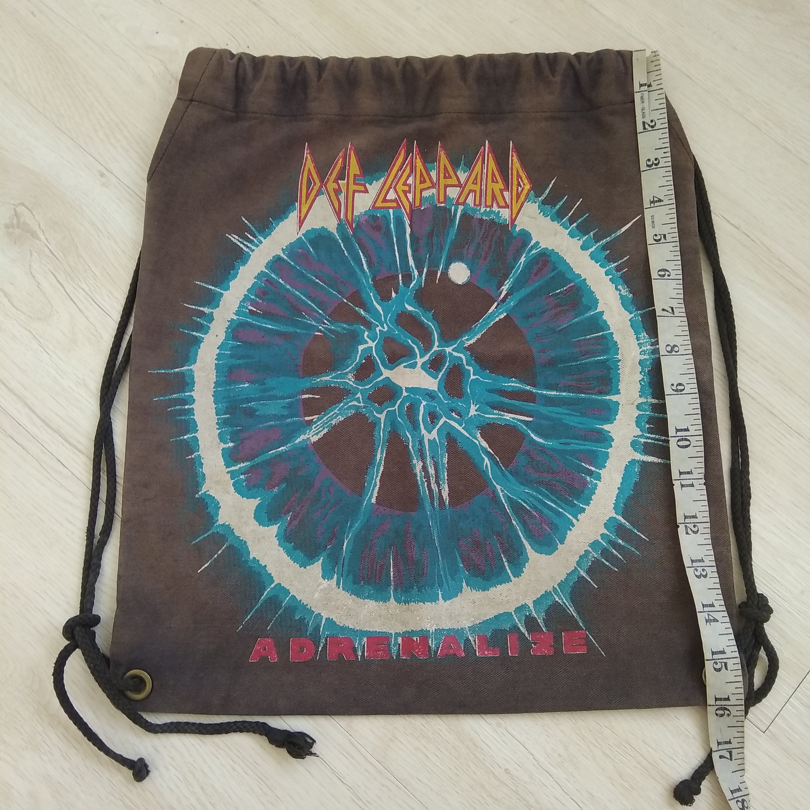 Arts & Science Drawstring Bag Def Leppard album Adrenalize Very Rare Design Size ONE SIZE - 5 Thumbnail