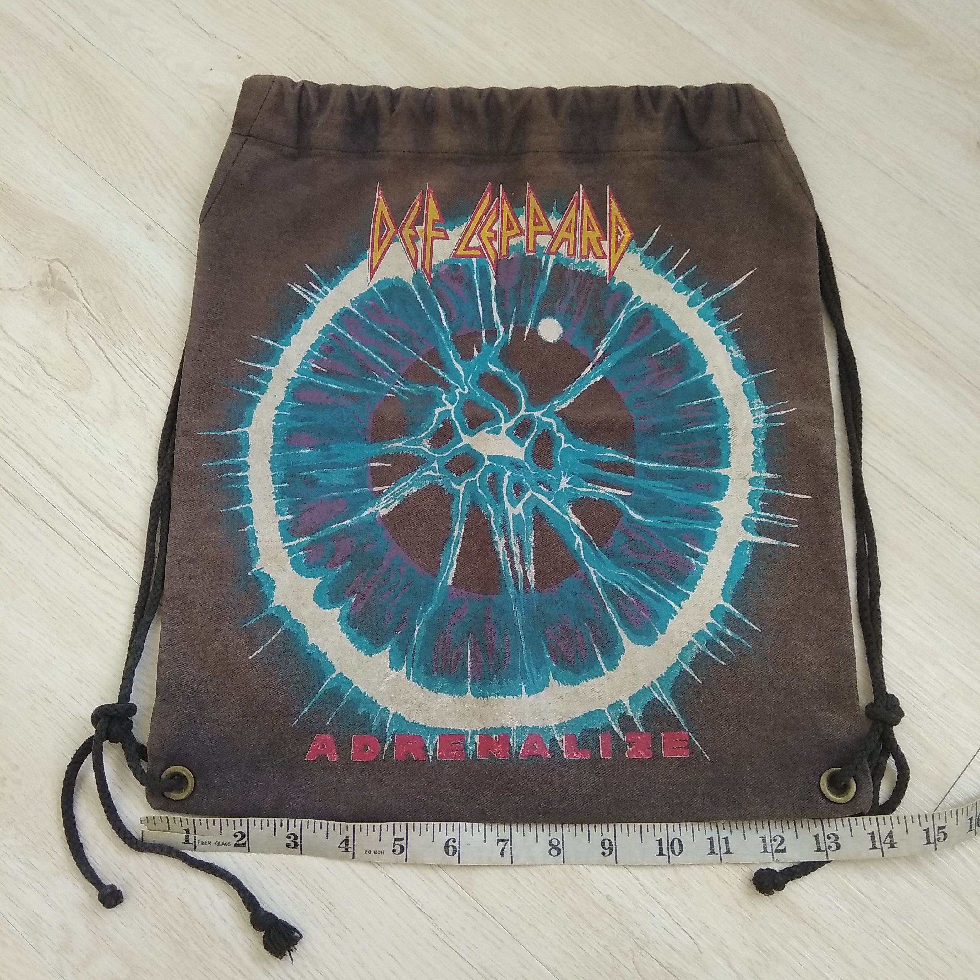 Arts & Science Drawstring Bag Def Leppard album Adrenalize Very Rare Design Size ONE SIZE - 3 Thumbnail