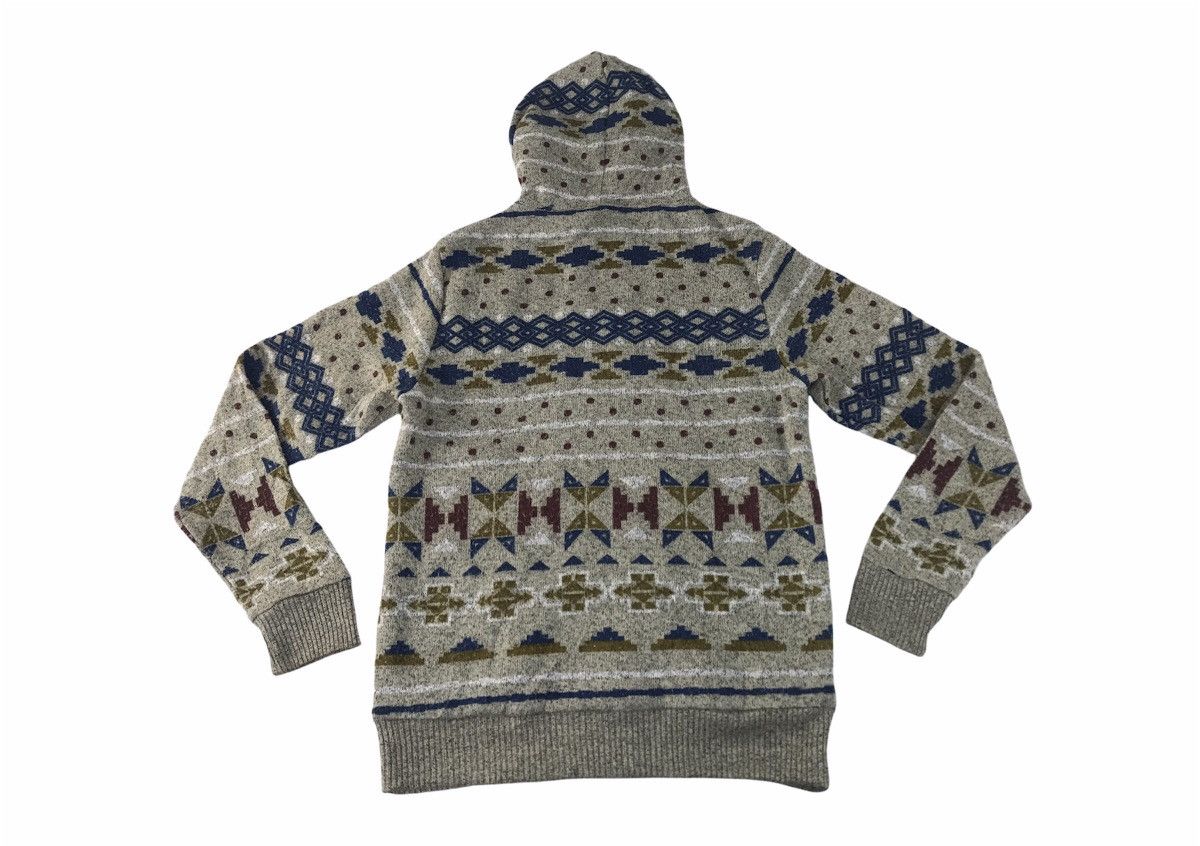 Japanese Brand Natural Infinity Fleece Hoodie Zip Up Abstract Native Aztec Size M / US 6-8 / IT 42-44 - 2 Thumbnail