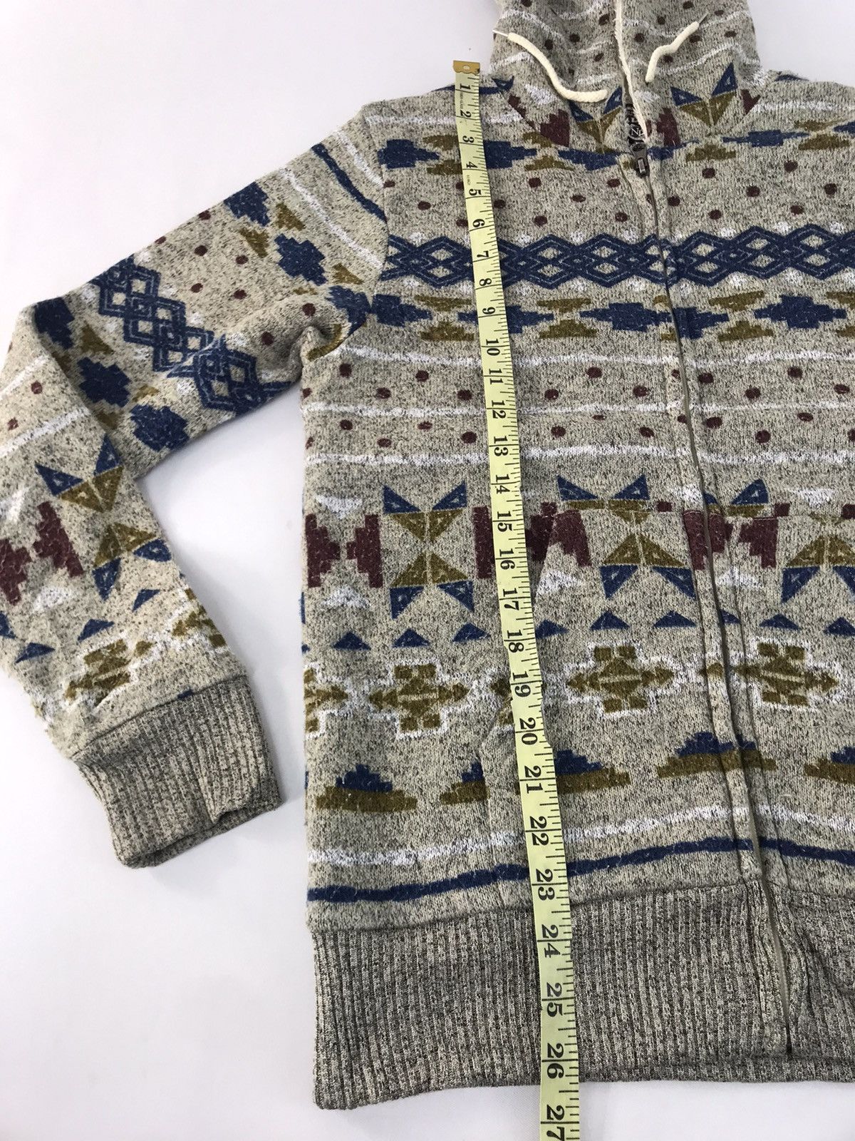 Japanese Brand Natural Infinity Fleece Hoodie Zip Up Abstract Native Aztec Size M / US 6-8 / IT 42-44 - 9 Thumbnail