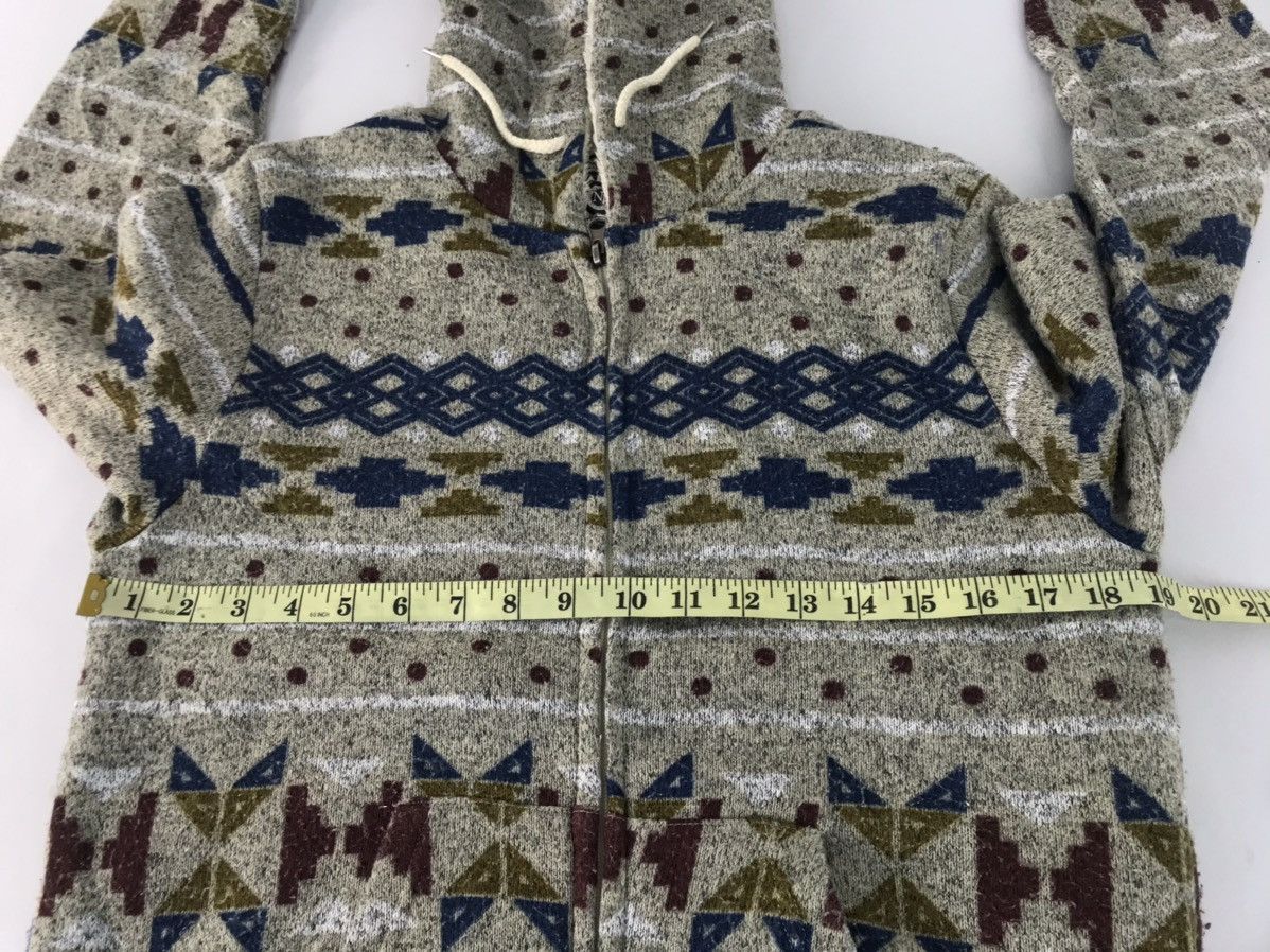 Japanese Brand Natural Infinity Fleece Hoodie Zip Up Abstract Native Aztec Size M / US 6-8 / IT 42-44 - 8 Thumbnail