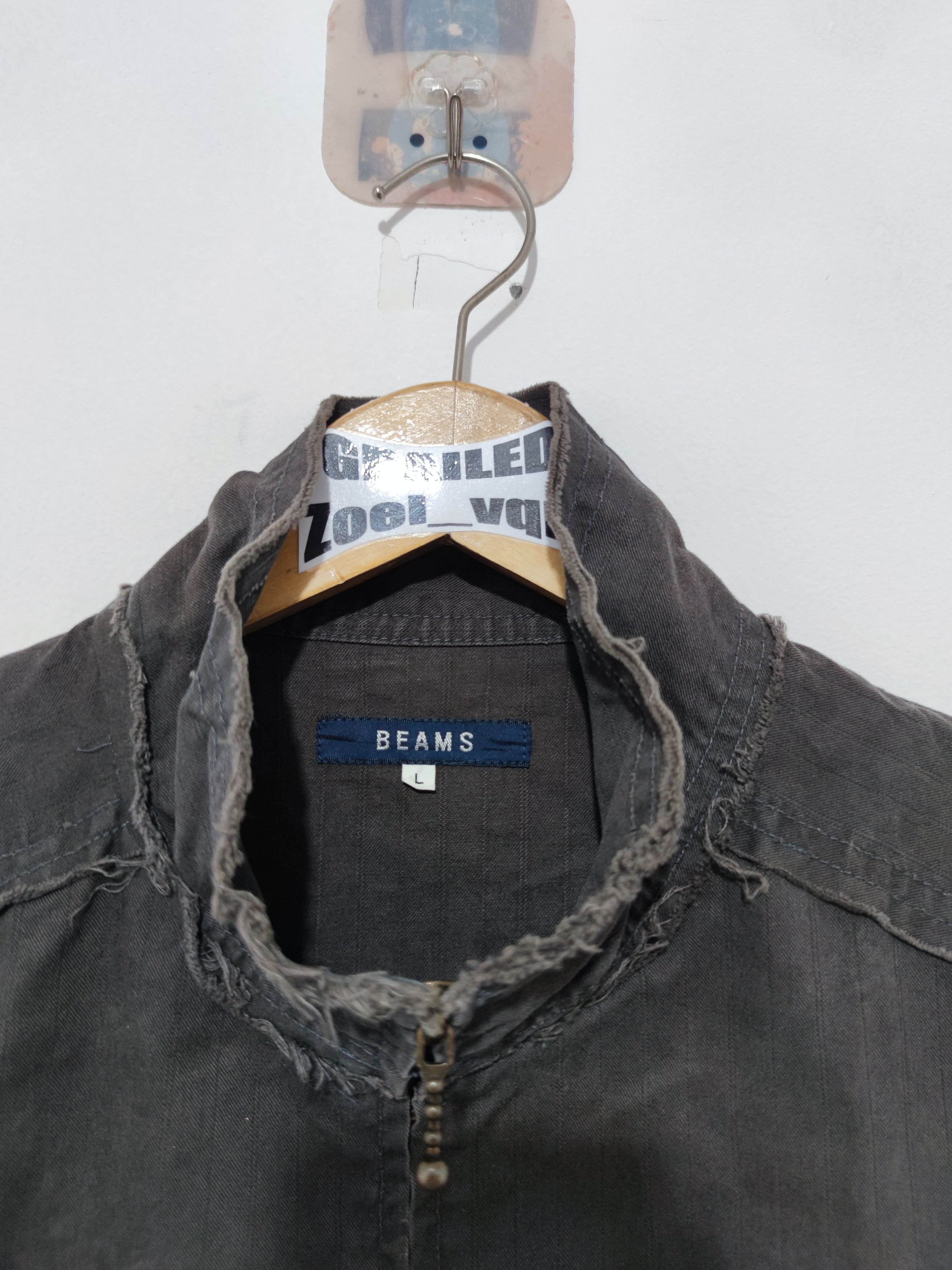 20471120 Vintage Beams Distressed Work Jacket Size US L / EU 52-54 / 3 - 4 Thumbnail
