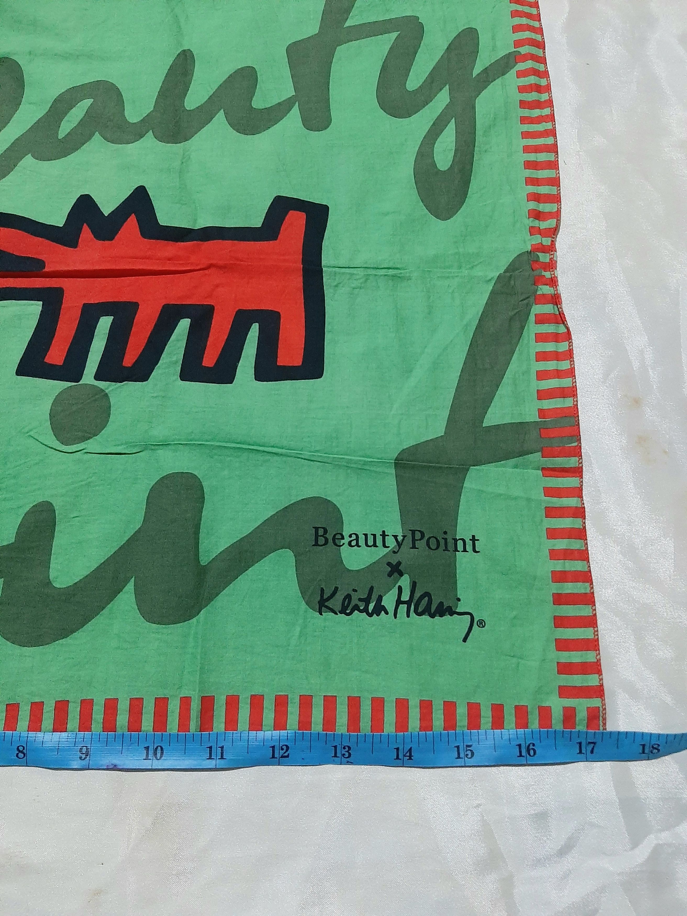 Keith Haring × Vintage Rare Beauty Point x Keith Haring Art Handkerchief Scarf Size ONE SIZE - 3 Thumbnail