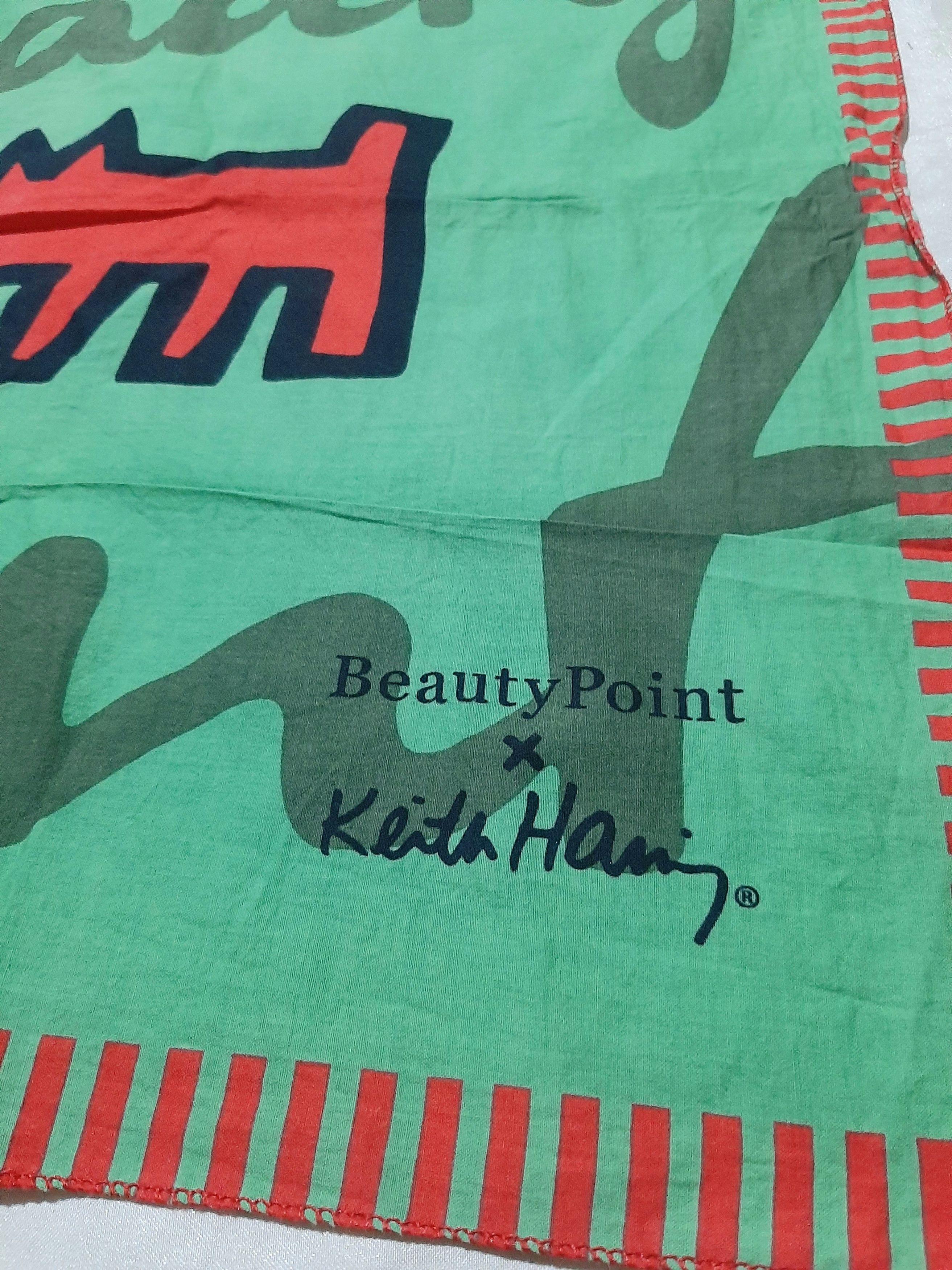 Keith Haring × Vintage Rare Beauty Point x Keith Haring Art Handkerchief Scarf Size ONE SIZE - 5 Thumbnail