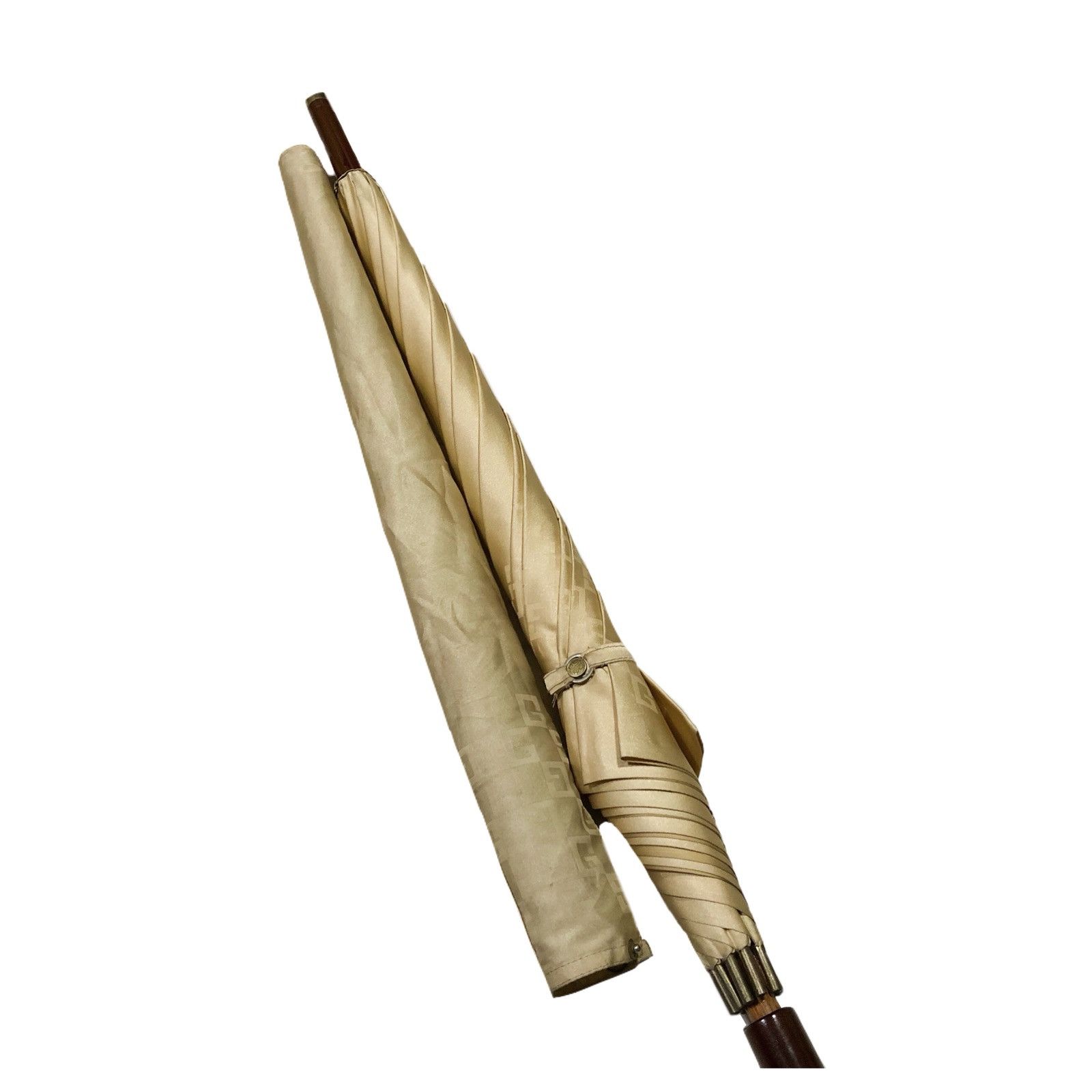 Givenchy Vintage 90s Givenchy Monogram Gold Umbrella Gold Beige Size ONE SIZE - 7 Thumbnail