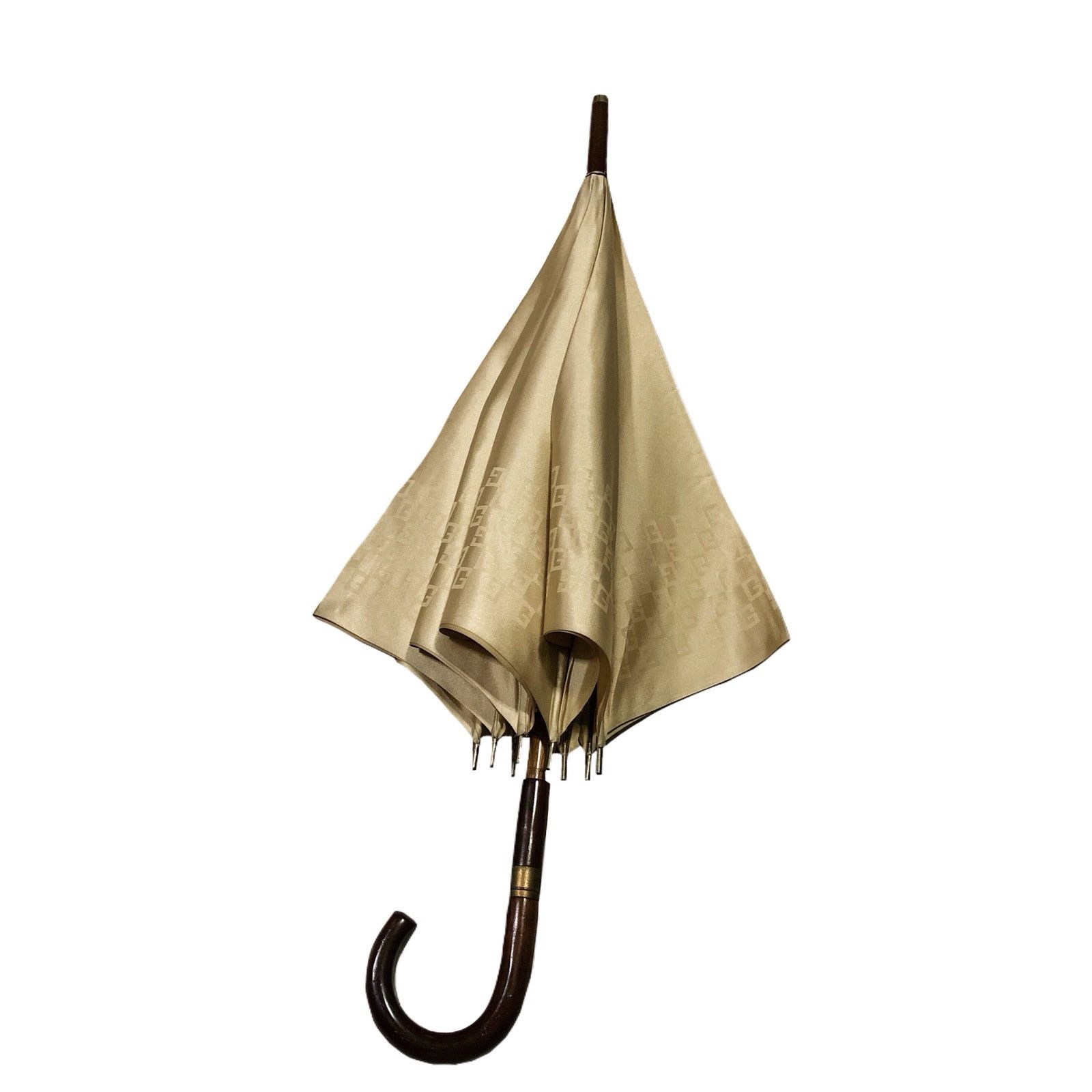 Givenchy Vintage 90s Givenchy Monogram Gold Umbrella Gold Beige Size ONE SIZE - 1 Thumbnail