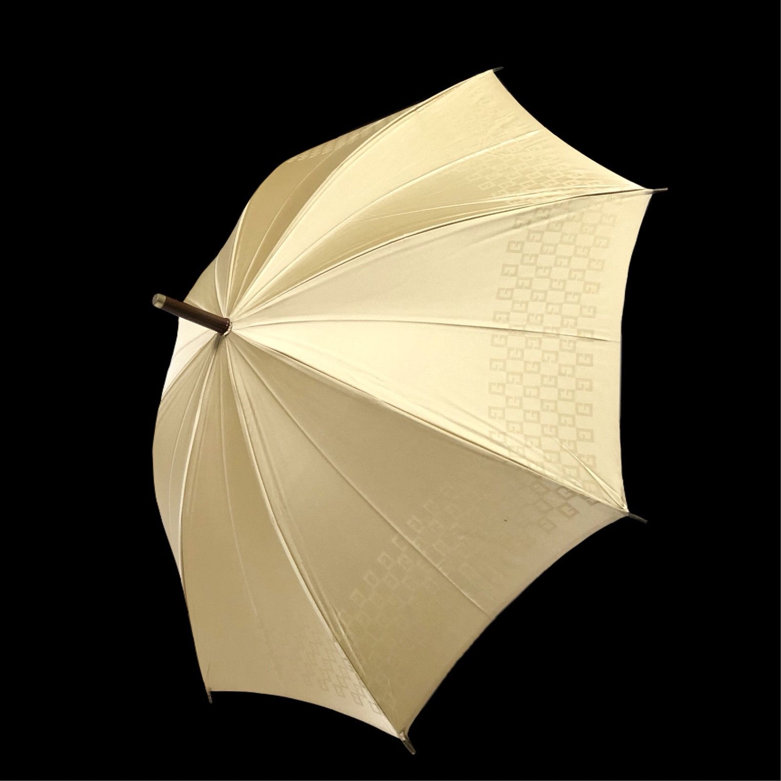 Givenchy Vintage 90s Givenchy Monogram Gold Umbrella Gold Beige Size ONE SIZE - 4 Thumbnail