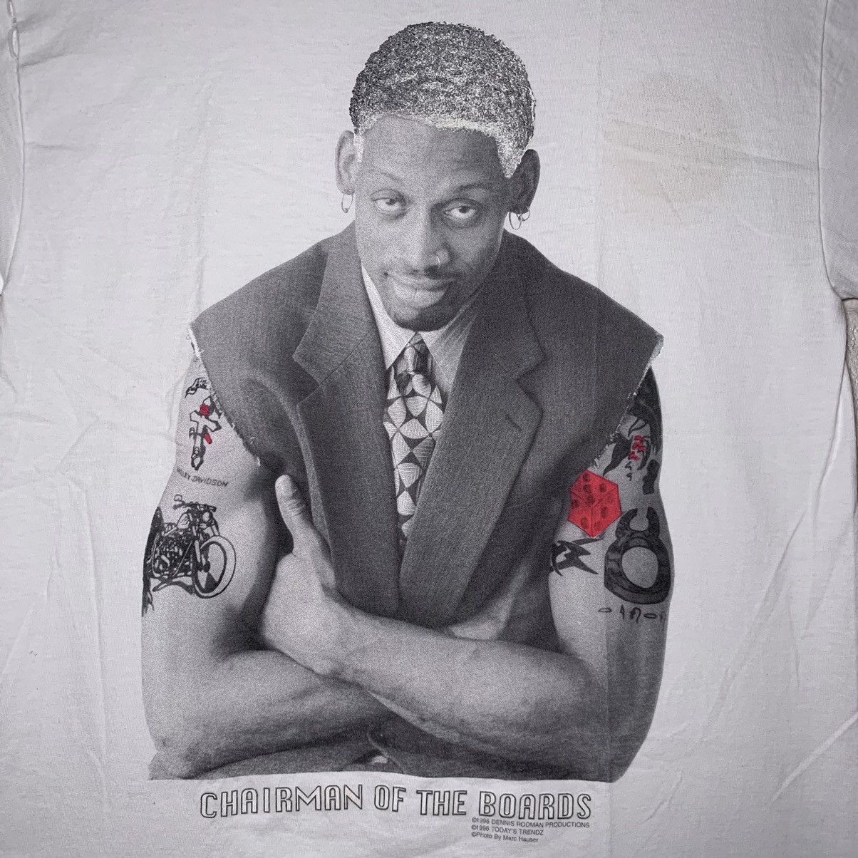 NBA × Vintage LAST DROP Vtg Dennis Rodman Chairman of the Boards Tshirt Size US M / EU 48-50 / 2 - 2 Thumbnail