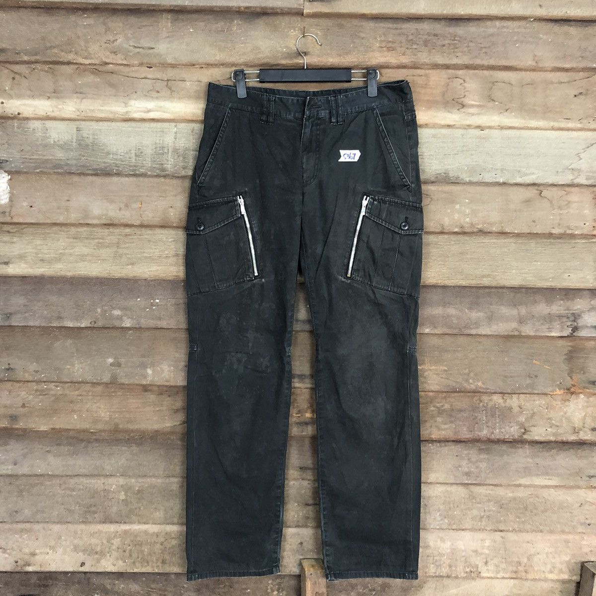 Japanese Brand DL Japan utility faded Black Multipocket Cargo Pants #5367 Size US 31 - 1 Thumbnail