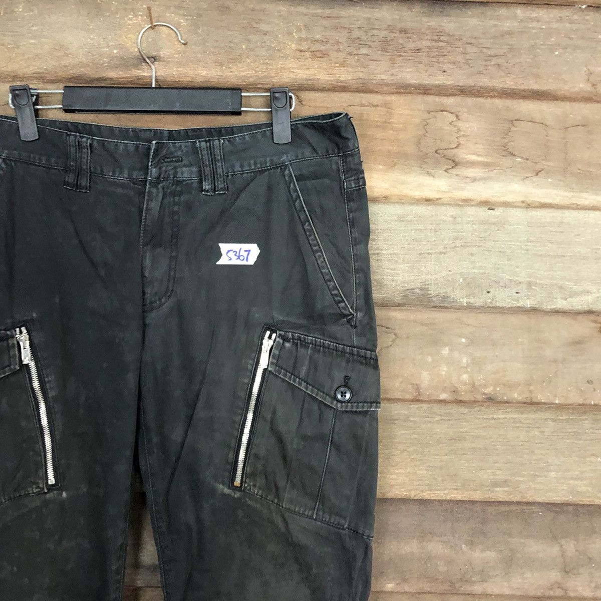 Japanese Brand DL Japan utility faded Black Multipocket Cargo Pants #5367 Size US 31 - 5 Thumbnail