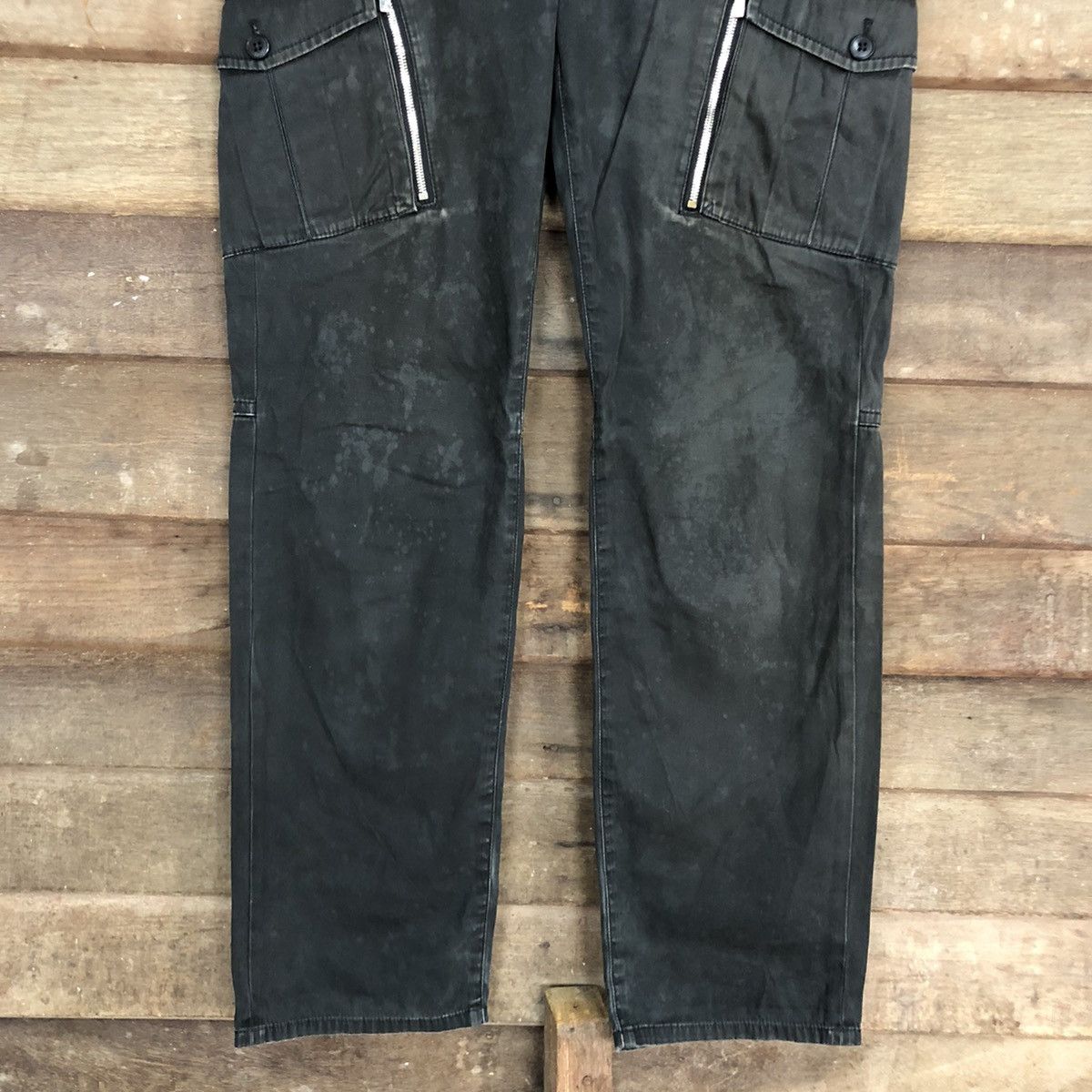 Japanese Brand DL Japan utility faded Black Multipocket Cargo Pants #5367 Size US 31 - 3 Thumbnail