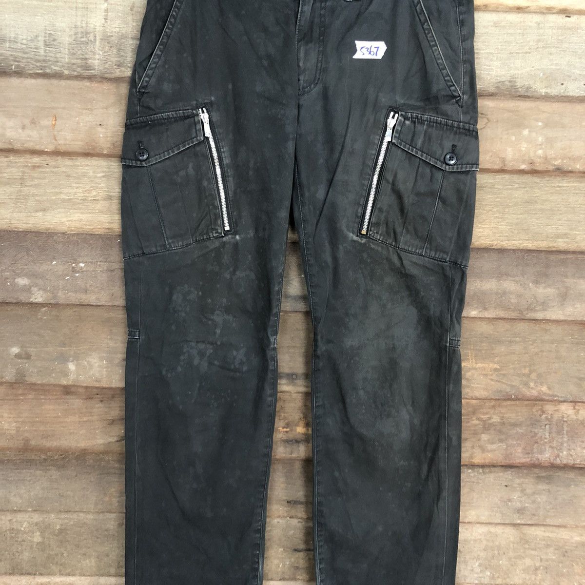 Japanese Brand DL Japan utility faded Black Multipocket Cargo Pants #5367 Size US 31 - 4 Thumbnail