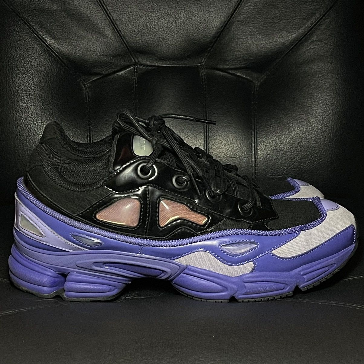 image of Adidas x Raf Simons Ozweego 3 Purple Black Shoes, Men's (Size 10.5)