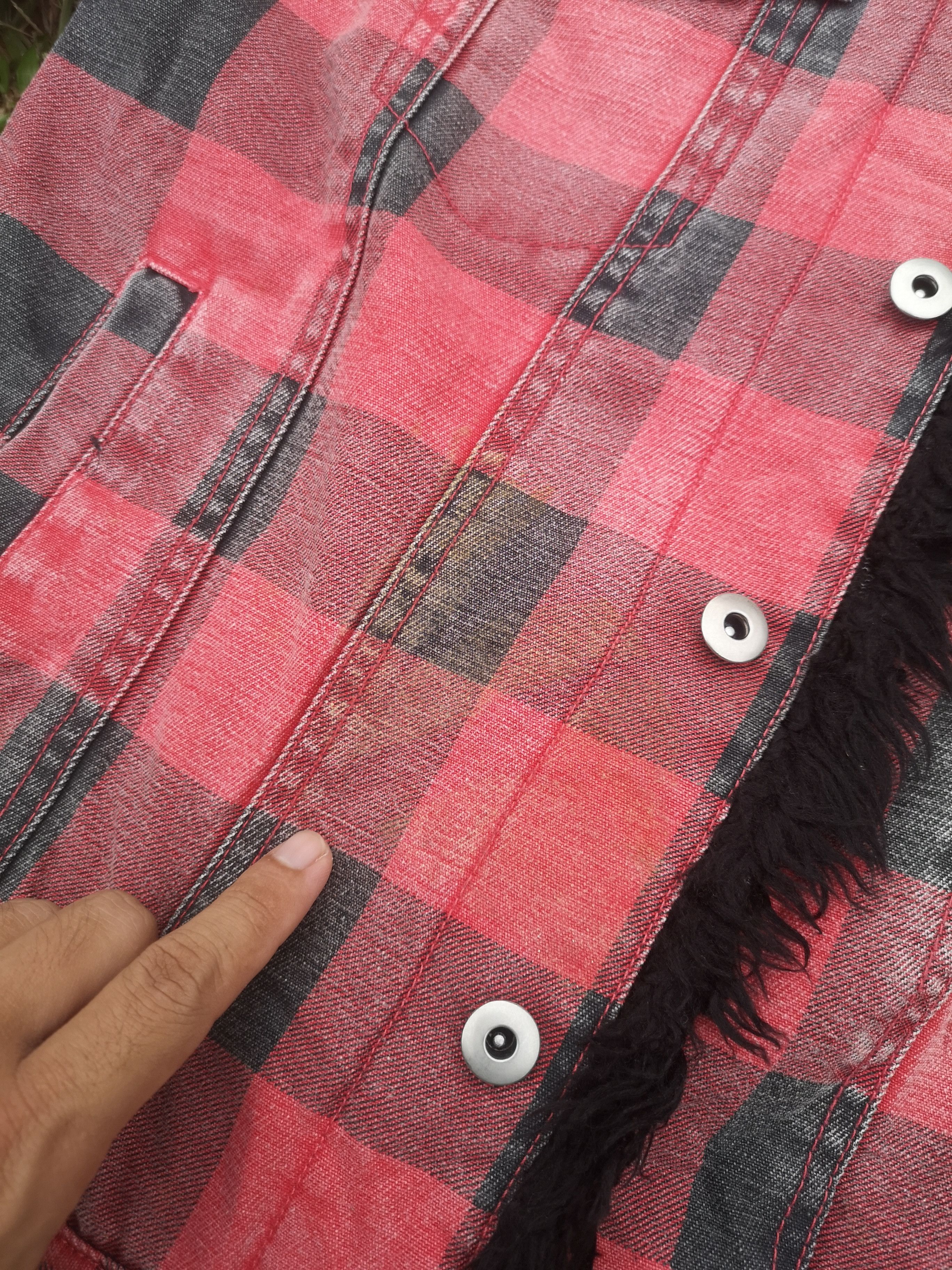 Japanese Brand Mariond Faux Fur Flannel Jacket Button Size US M / EU 48-50 / 2 - 13 Thumbnail