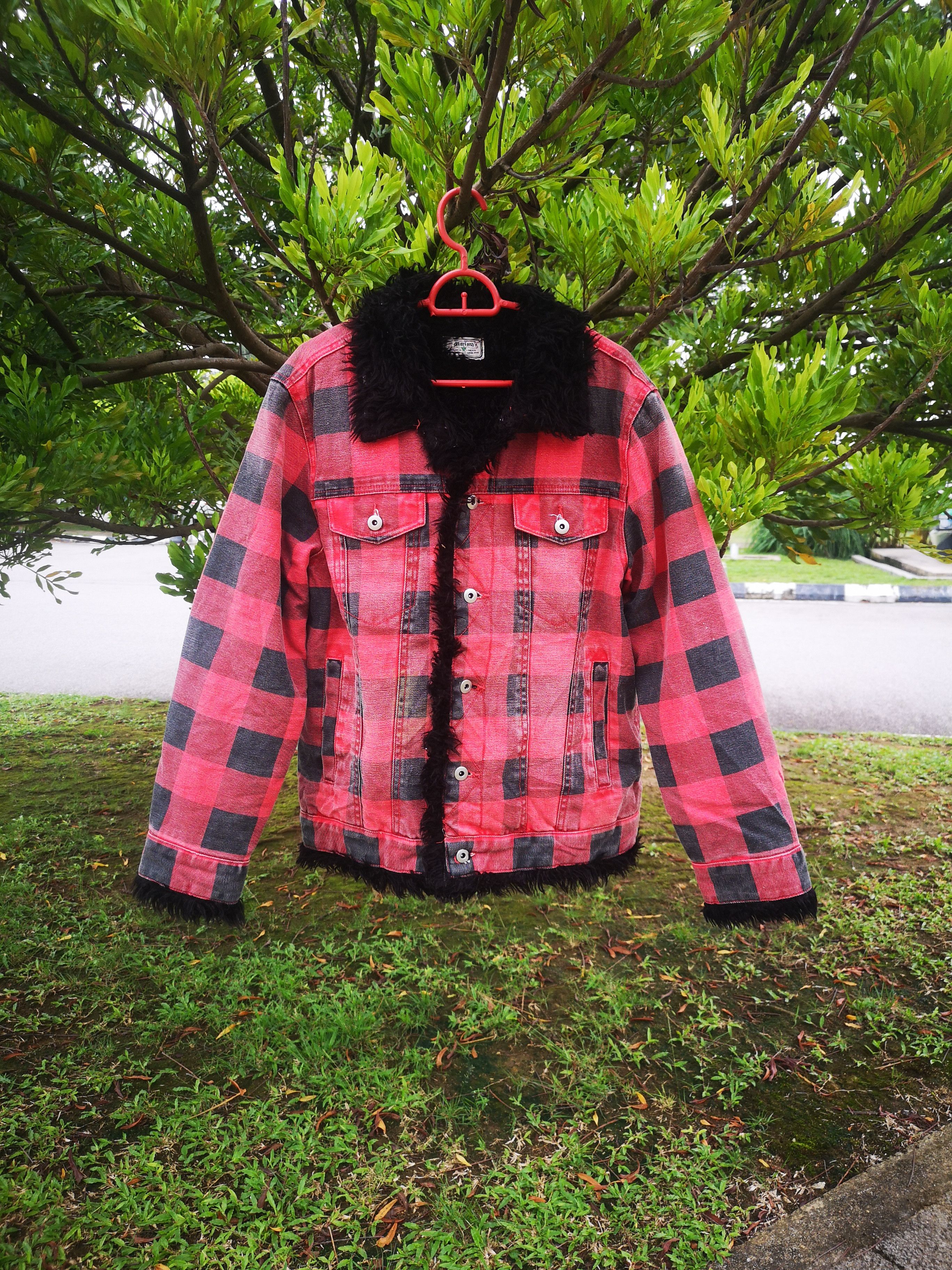 Japanese Brand Mariond Faux Fur Flannel Jacket Button Size US M / EU 48-50 / 2 - 1 Thumbnail