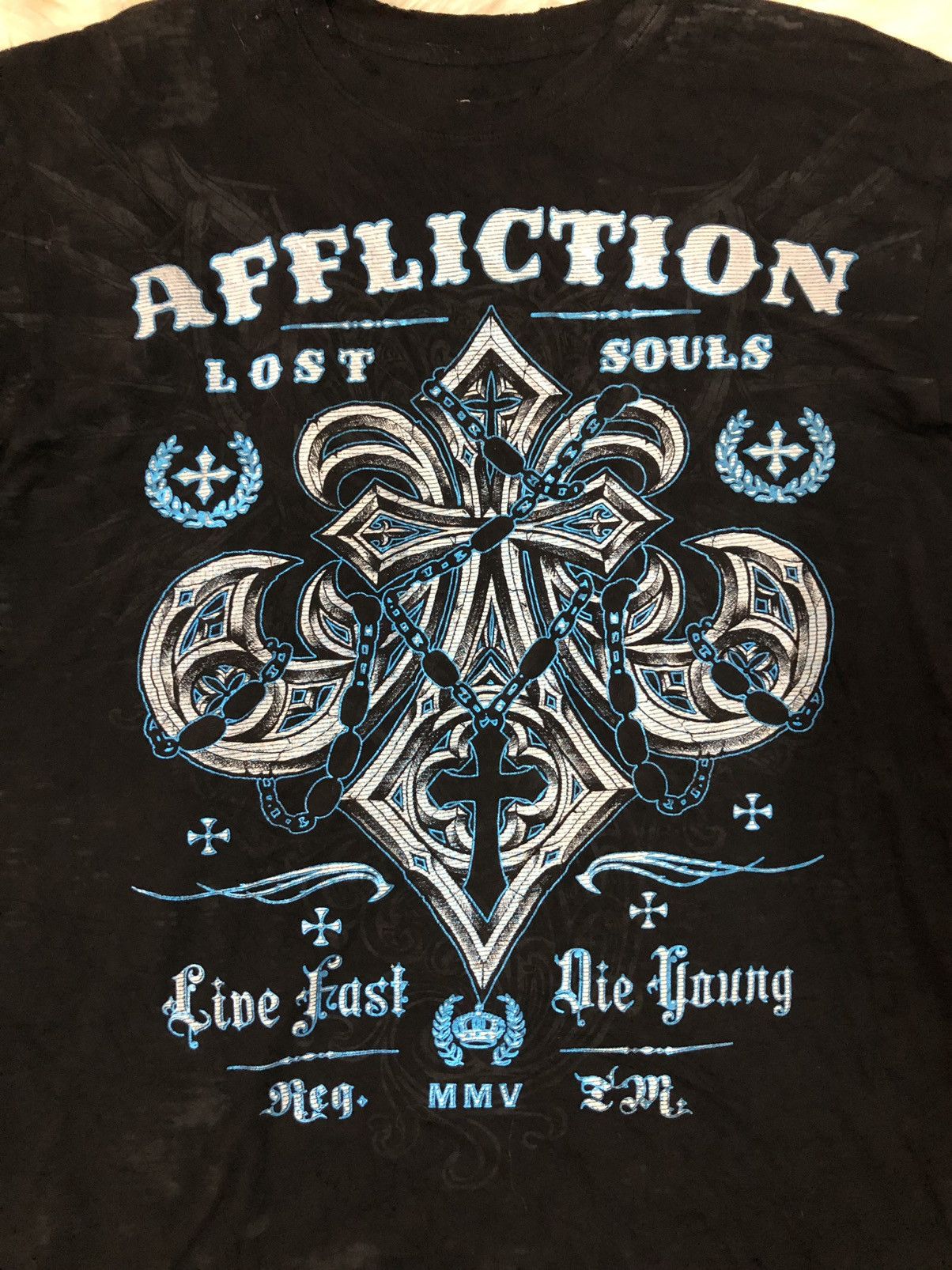Affliction Vintage y2k Affliction shirt lost soul cross logo Size US XL / EU 56 / 4 - 3 Thumbnail
