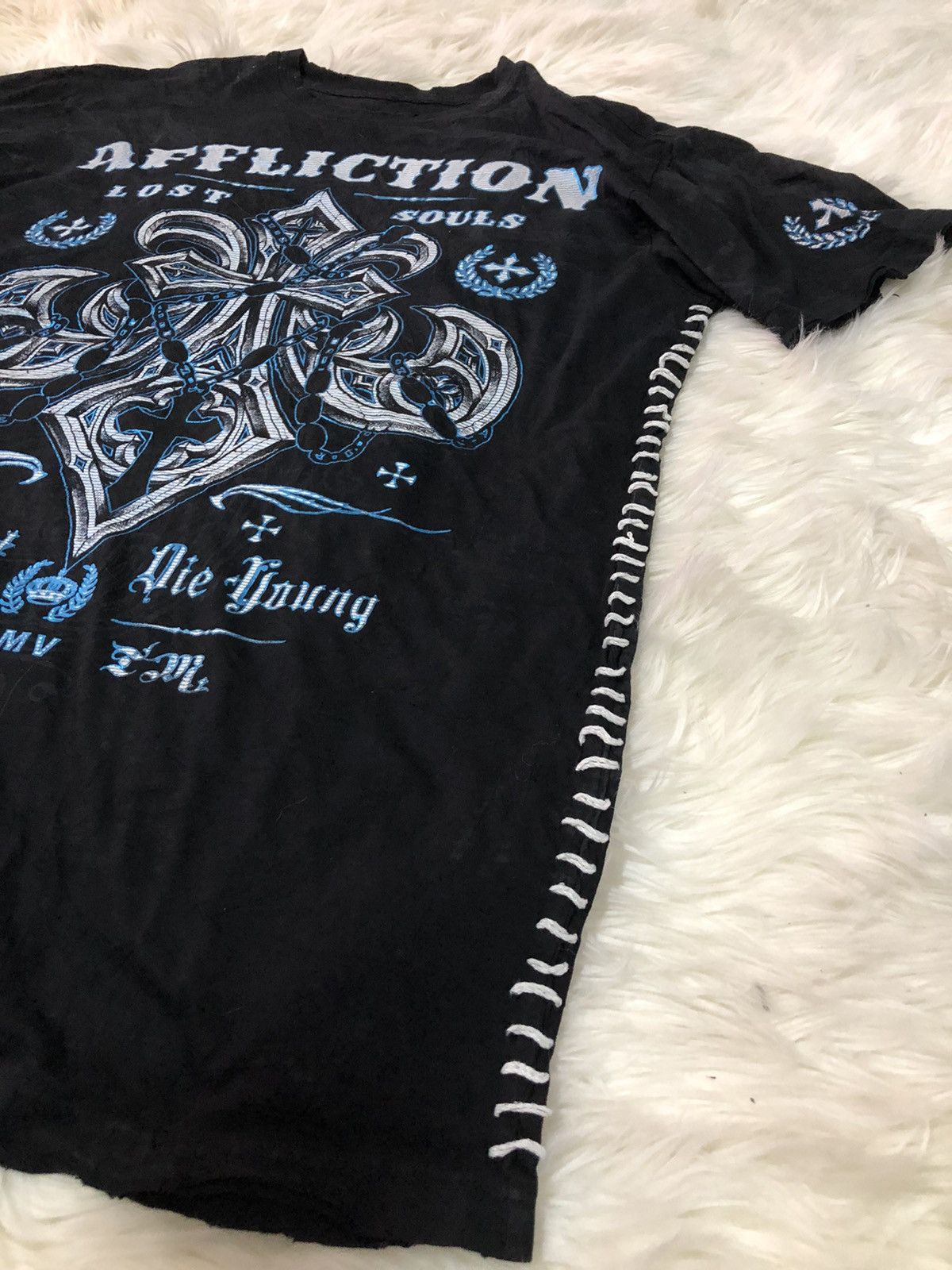 Affliction Vintage y2k Affliction shirt lost soul cross logo Size US XL / EU 56 / 4 - 5 Thumbnail